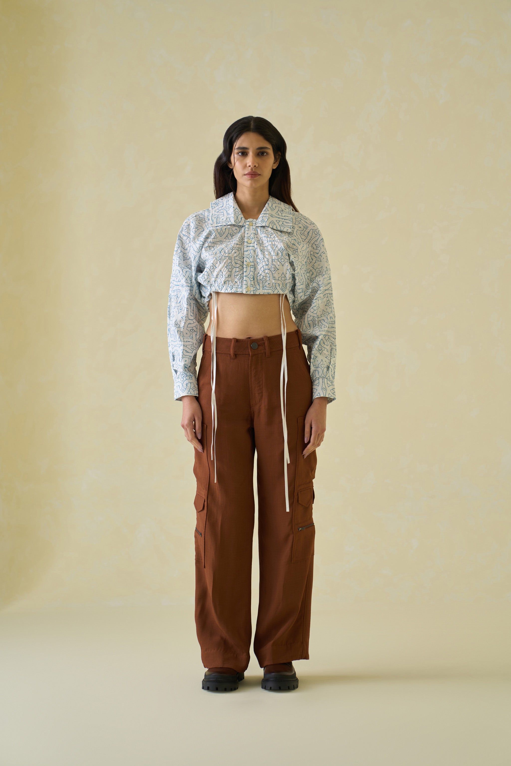 Directional Cropped Shirt