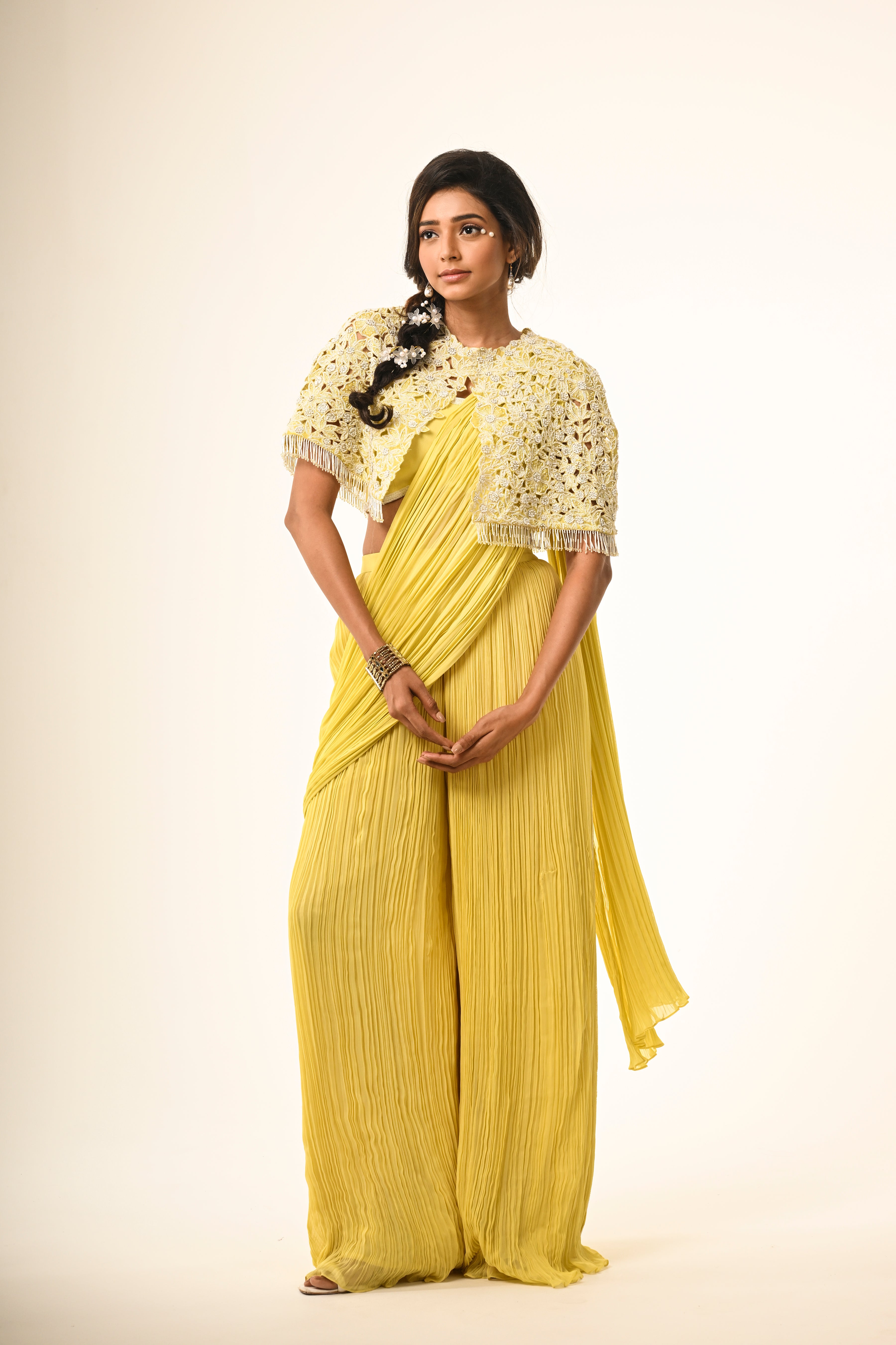 Floral Cutwork Cape