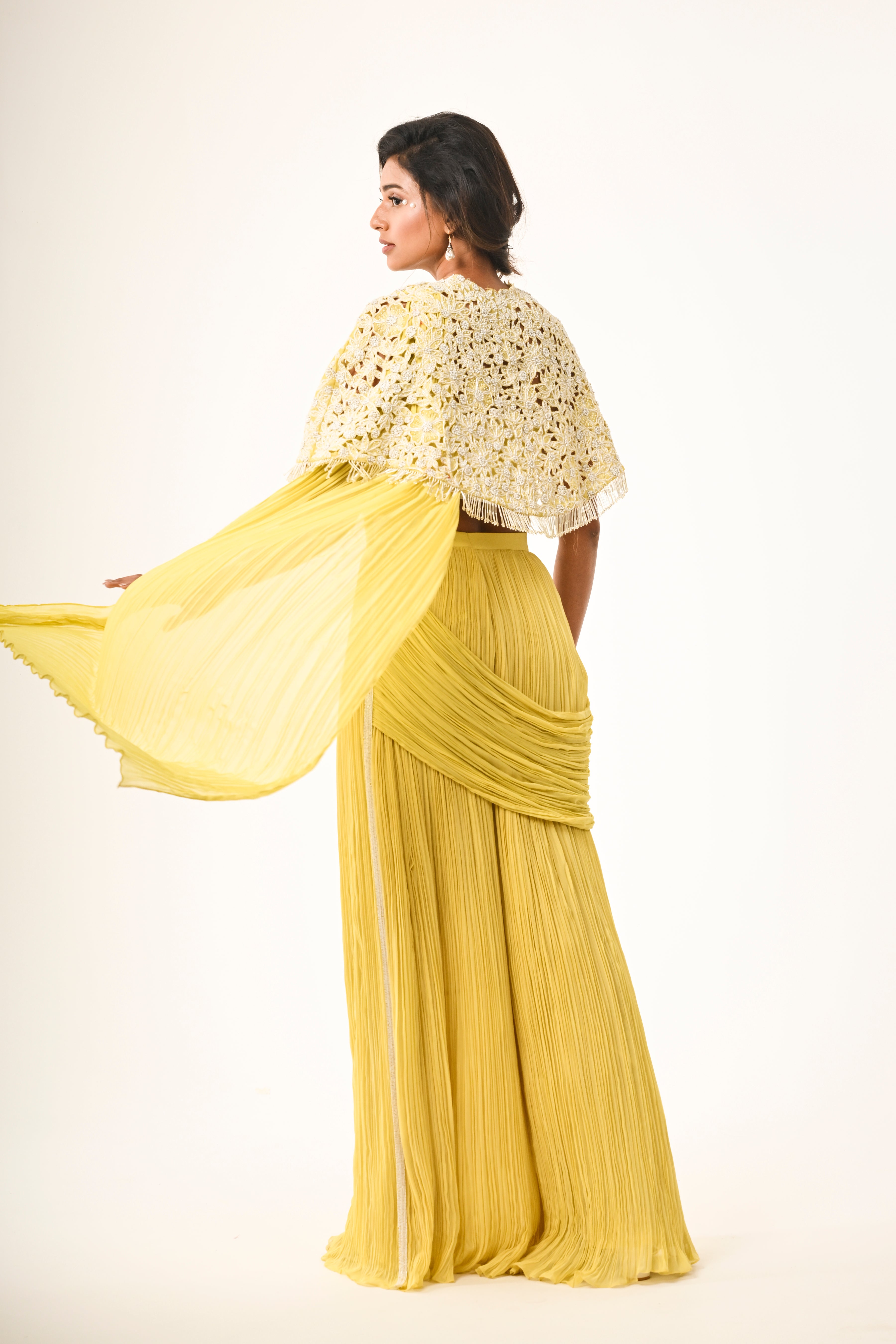Floral Cutwork Cape