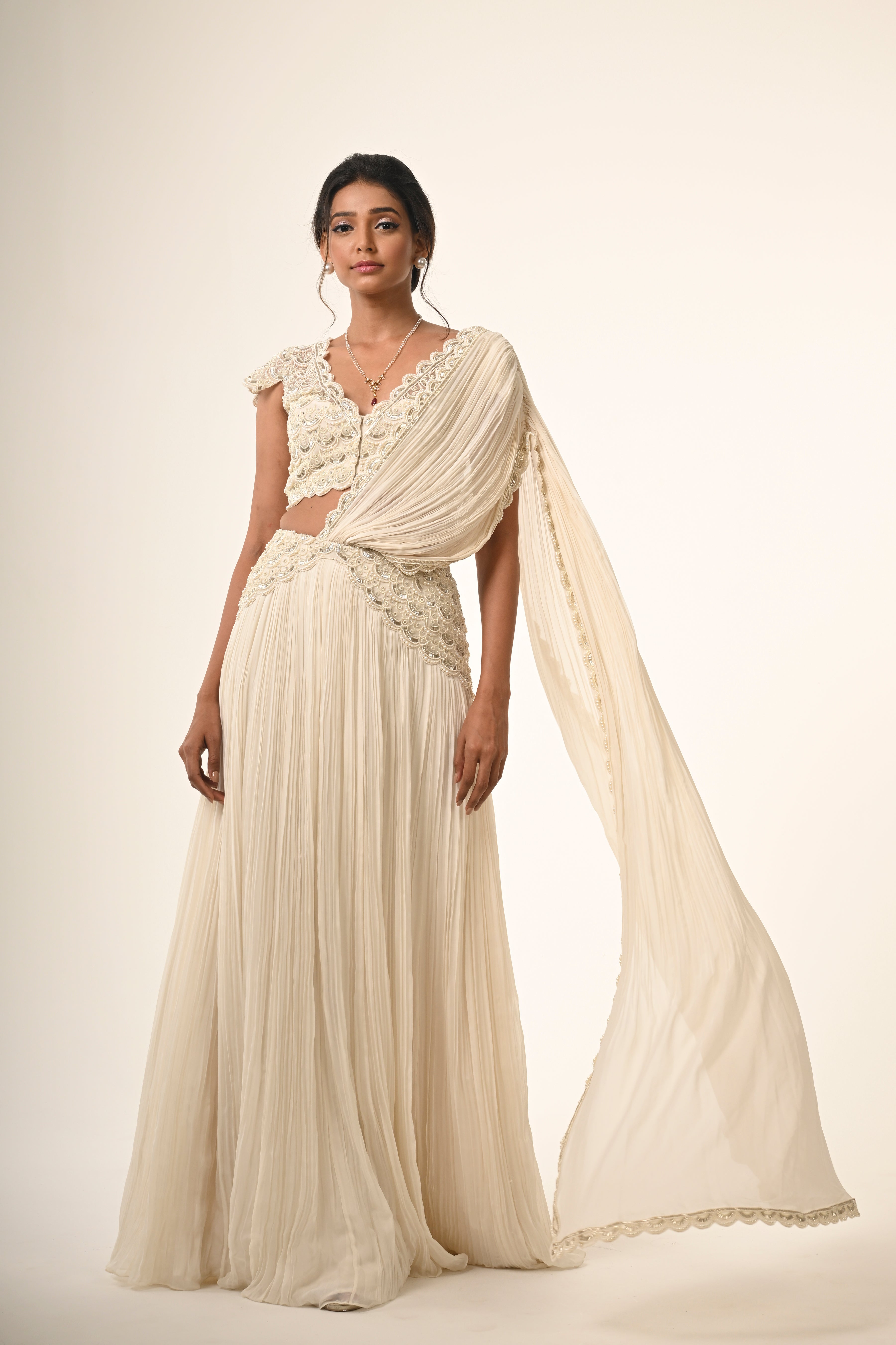 Ivory Skirt Set