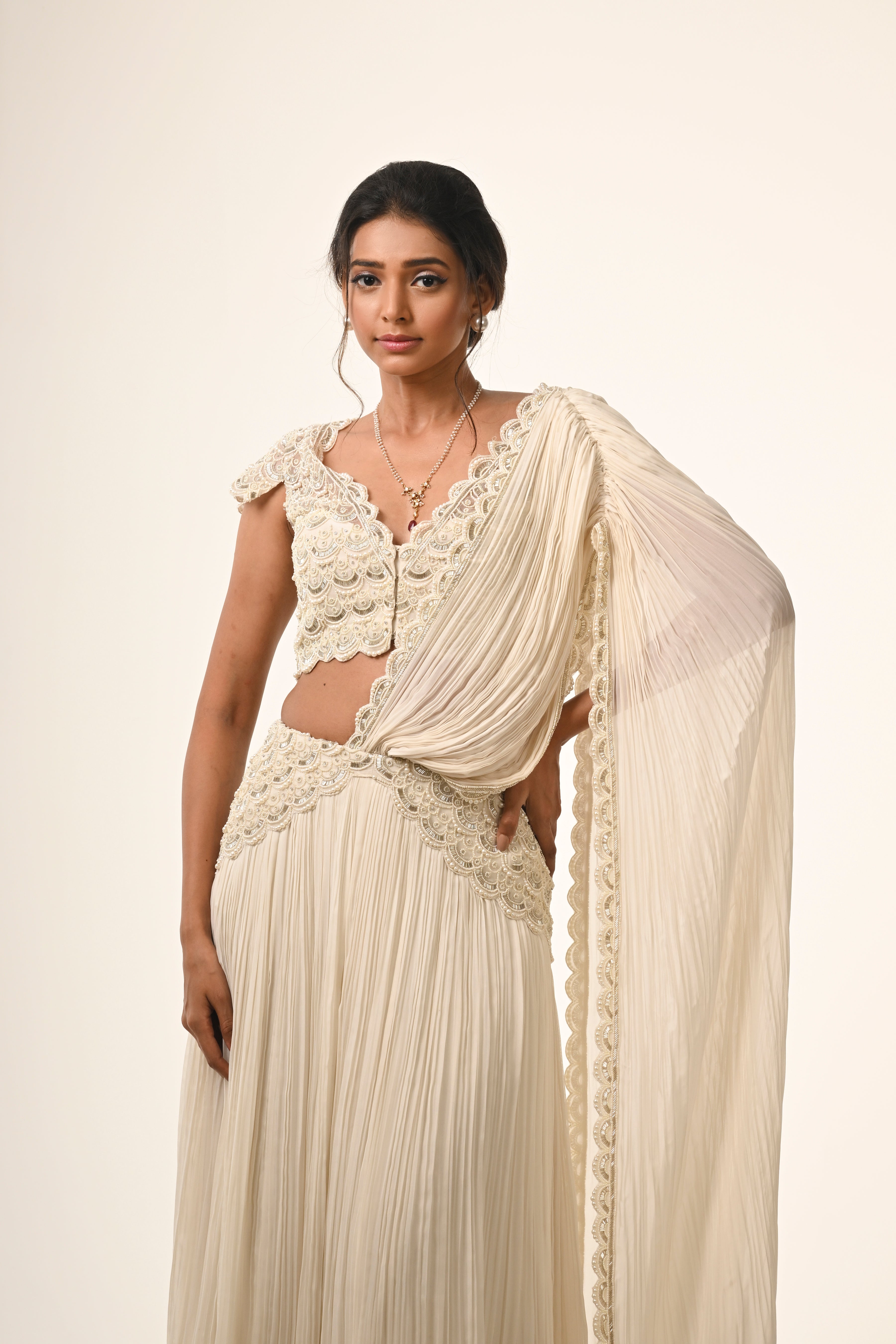 Ivory Skirt Set
