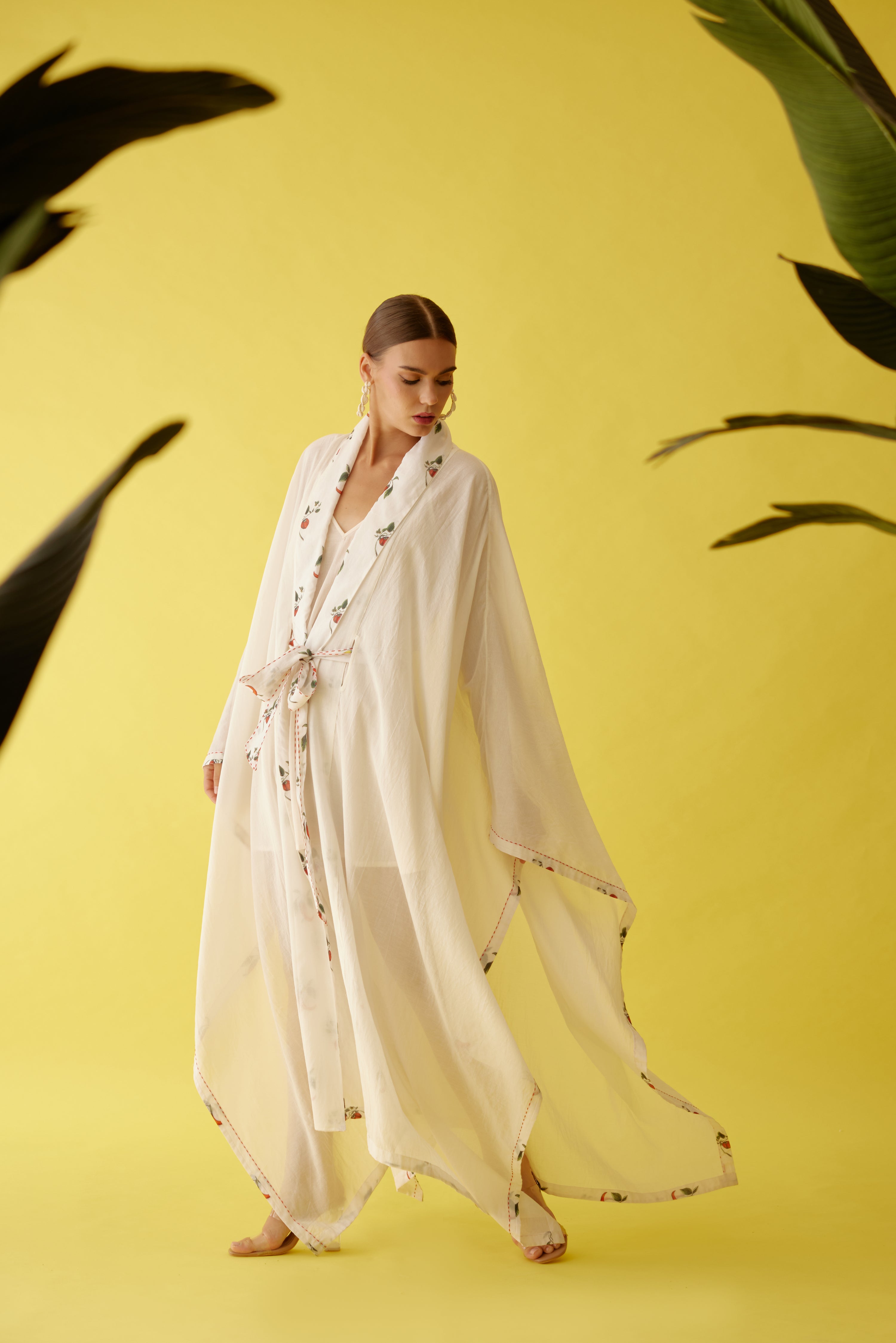 Cream Kimono Sleeves Overgarment