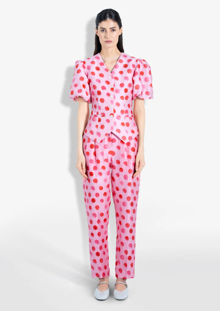 Polka Dot Vest Pant Set