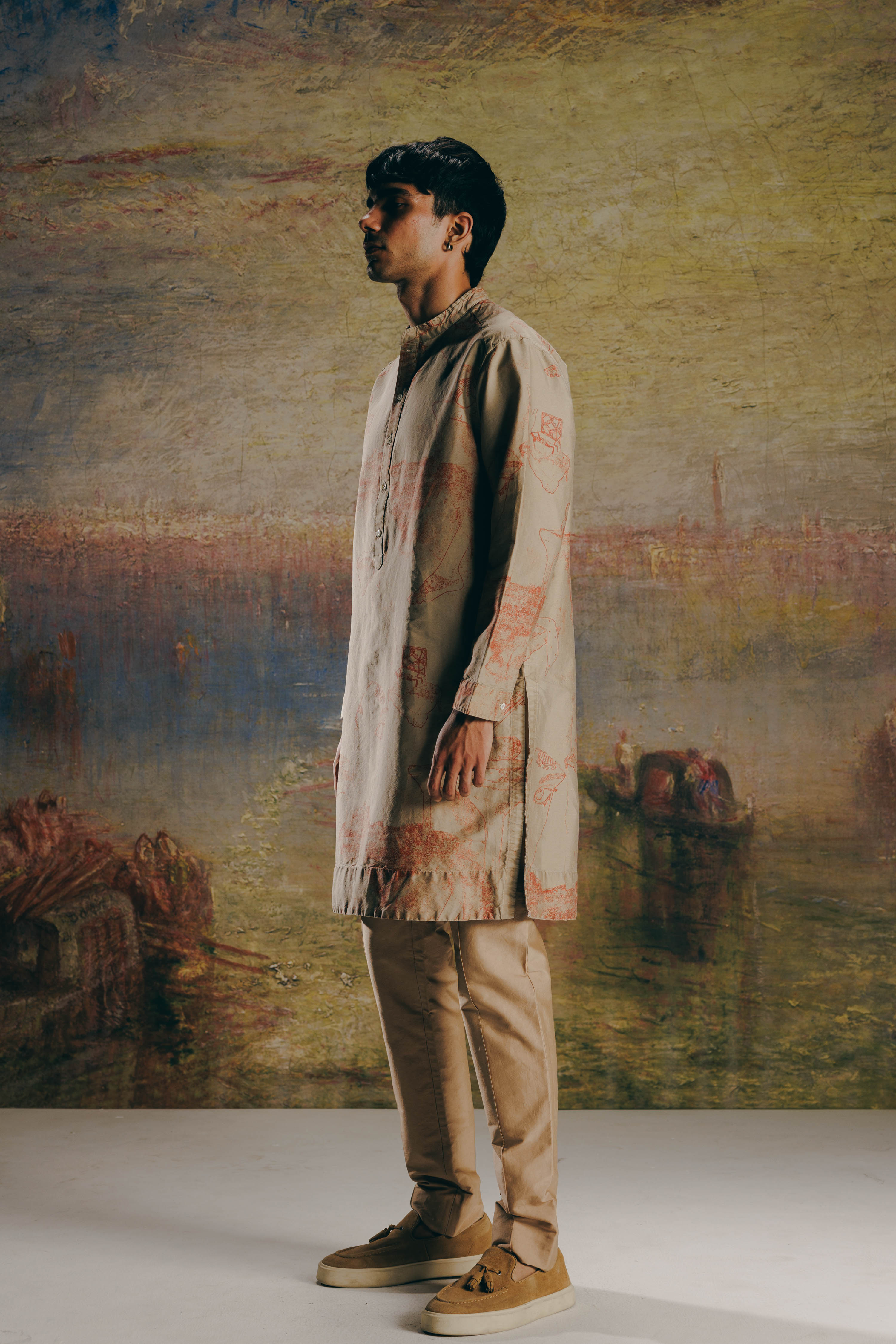 Surrealist Outline Kurta Set