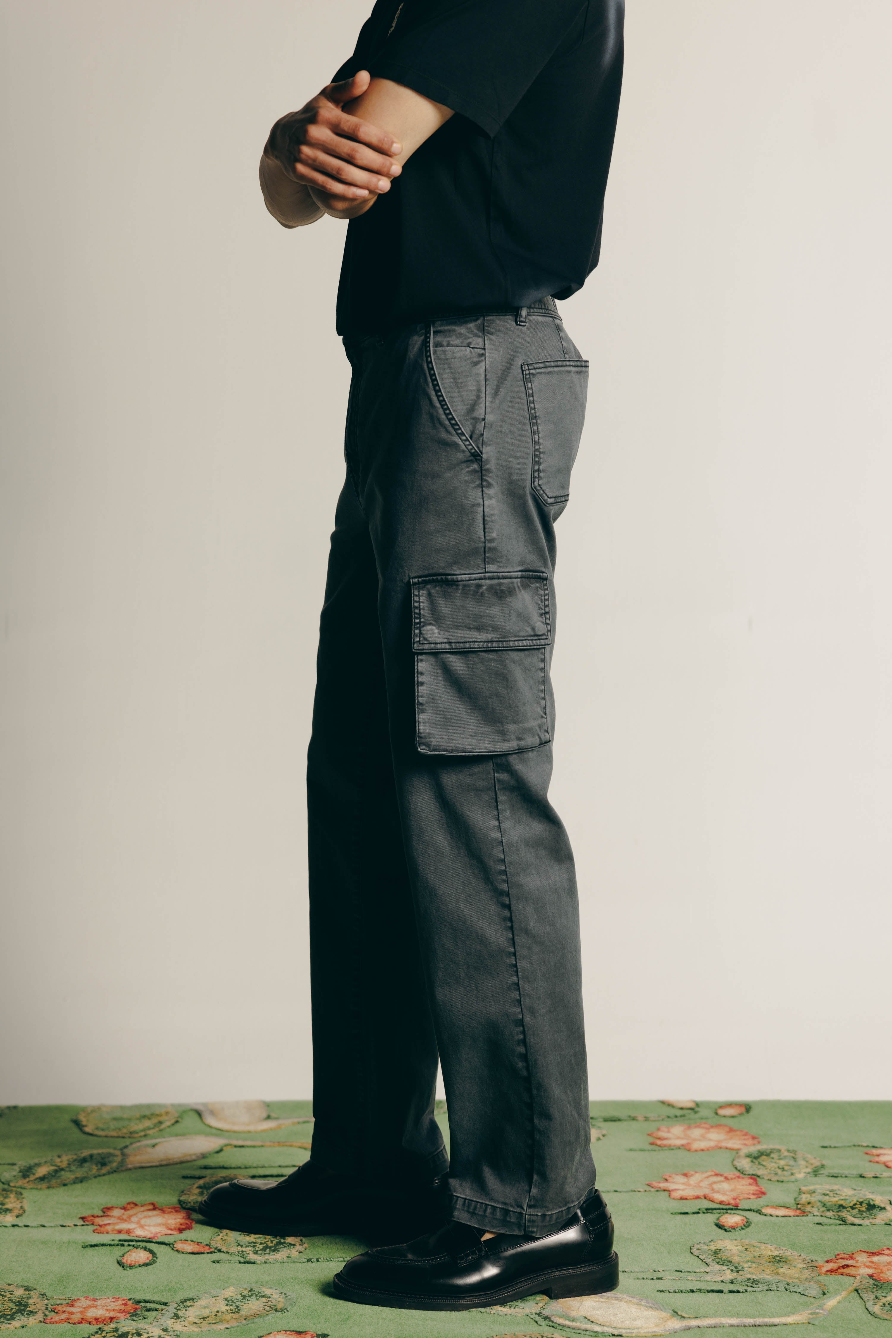 Overdyed Washed Cargo Pants