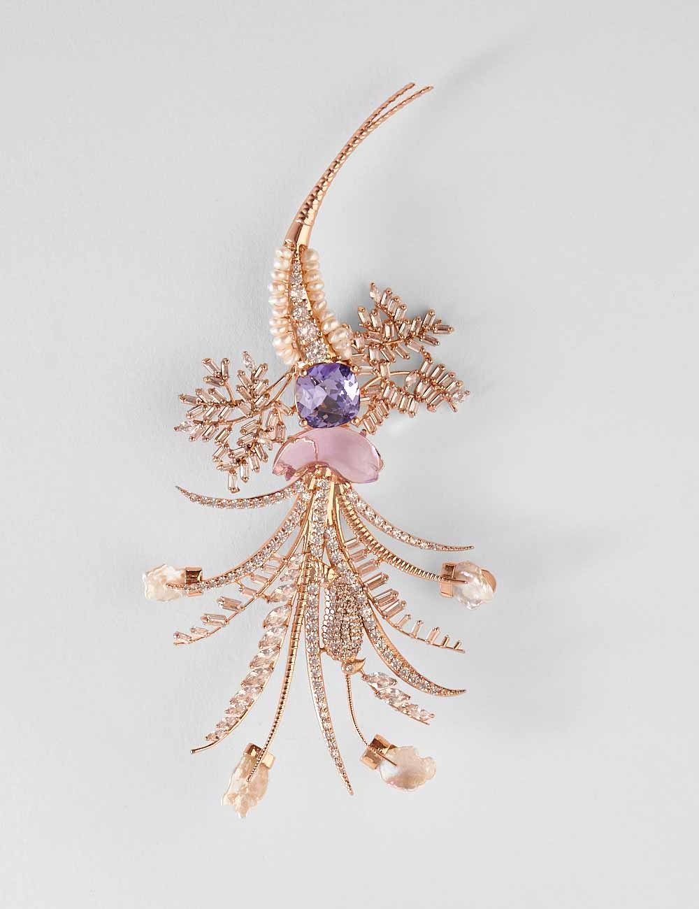 Le Sunset Palm Brooch