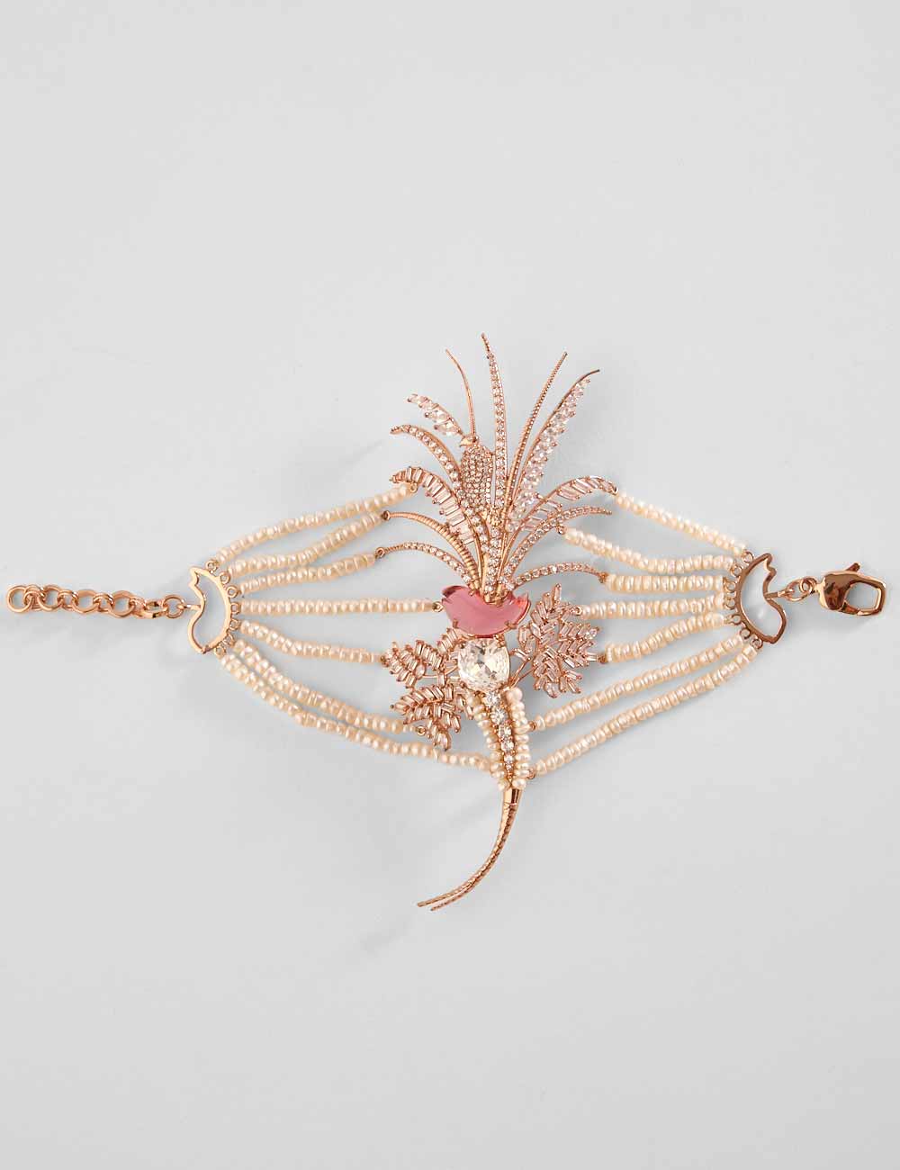 SYDNEY EVAN Palm Tree 14-karat gold multi-stone bracelet | NET-A-PORTER