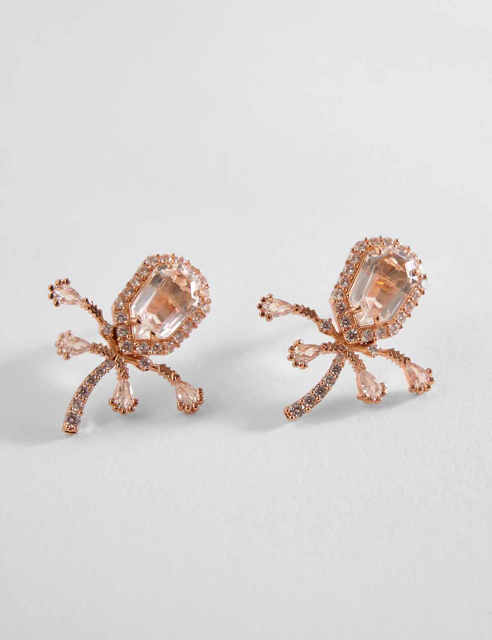 The Faena Mini Stud Earrings in Champagne