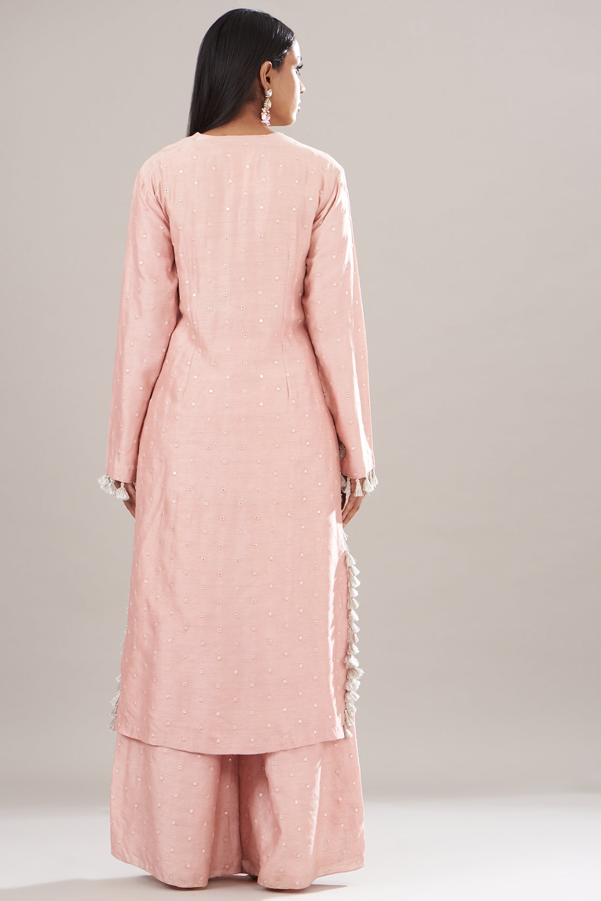 Rose Pink Embroidered Kurta Set