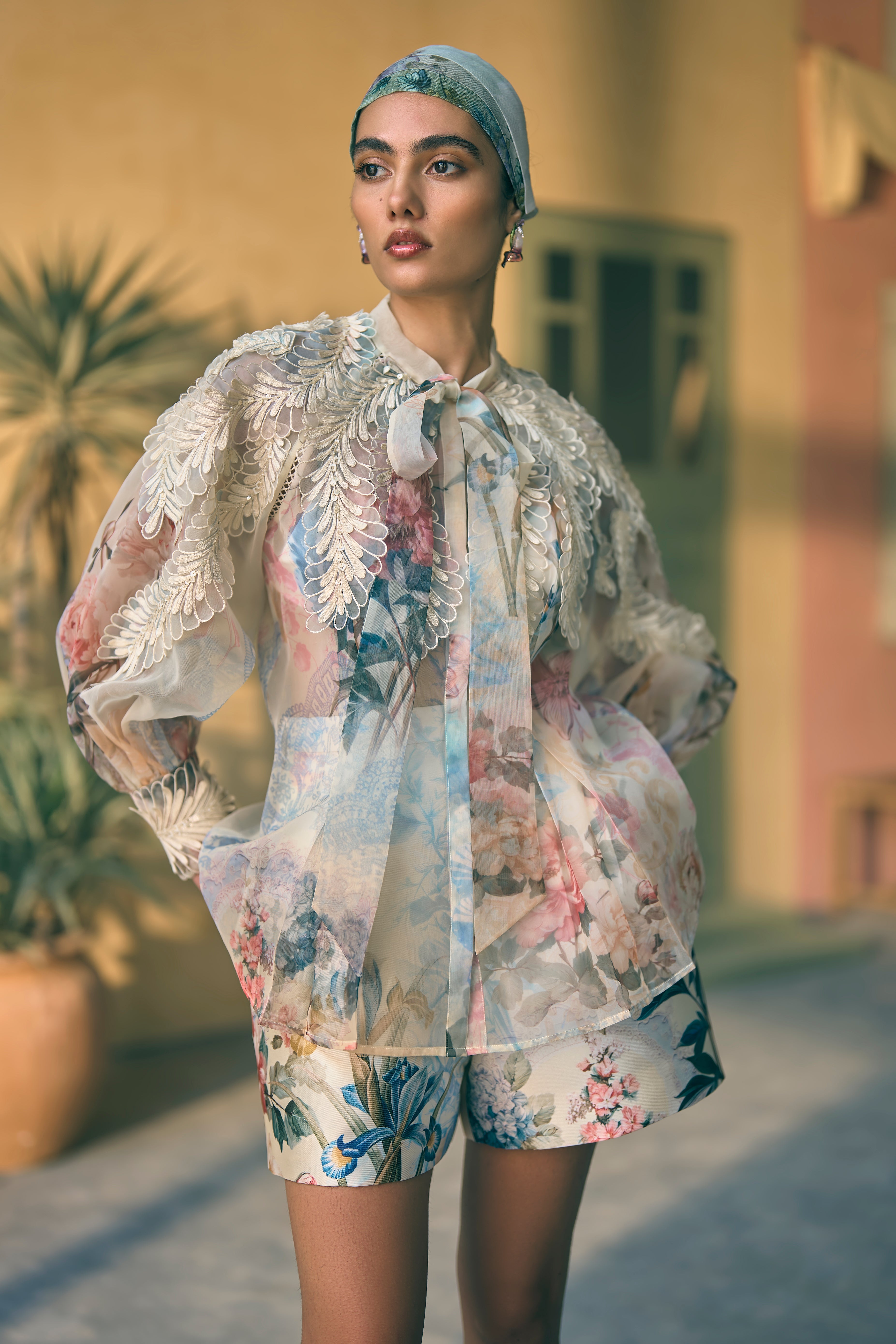 Porto Filigree Flora Top And Shorts