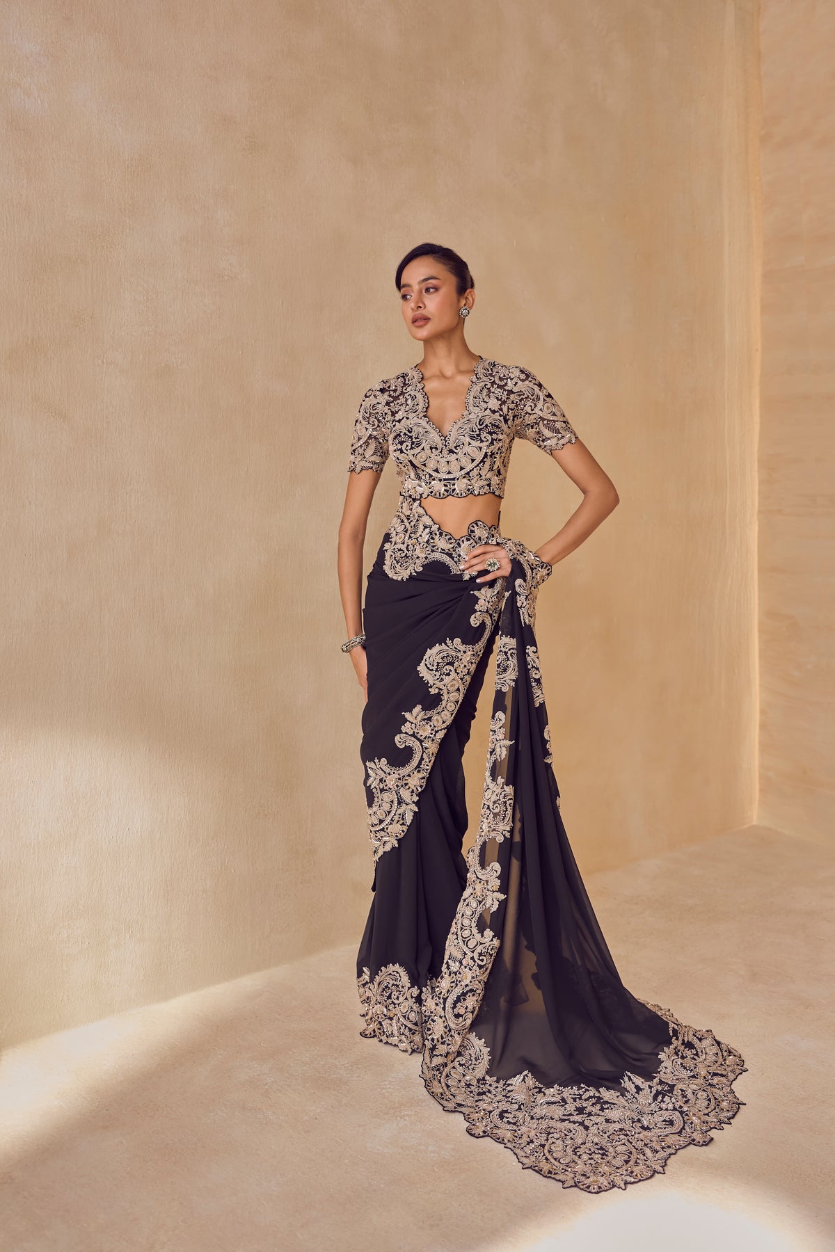 Noctis Ebon Saree Set