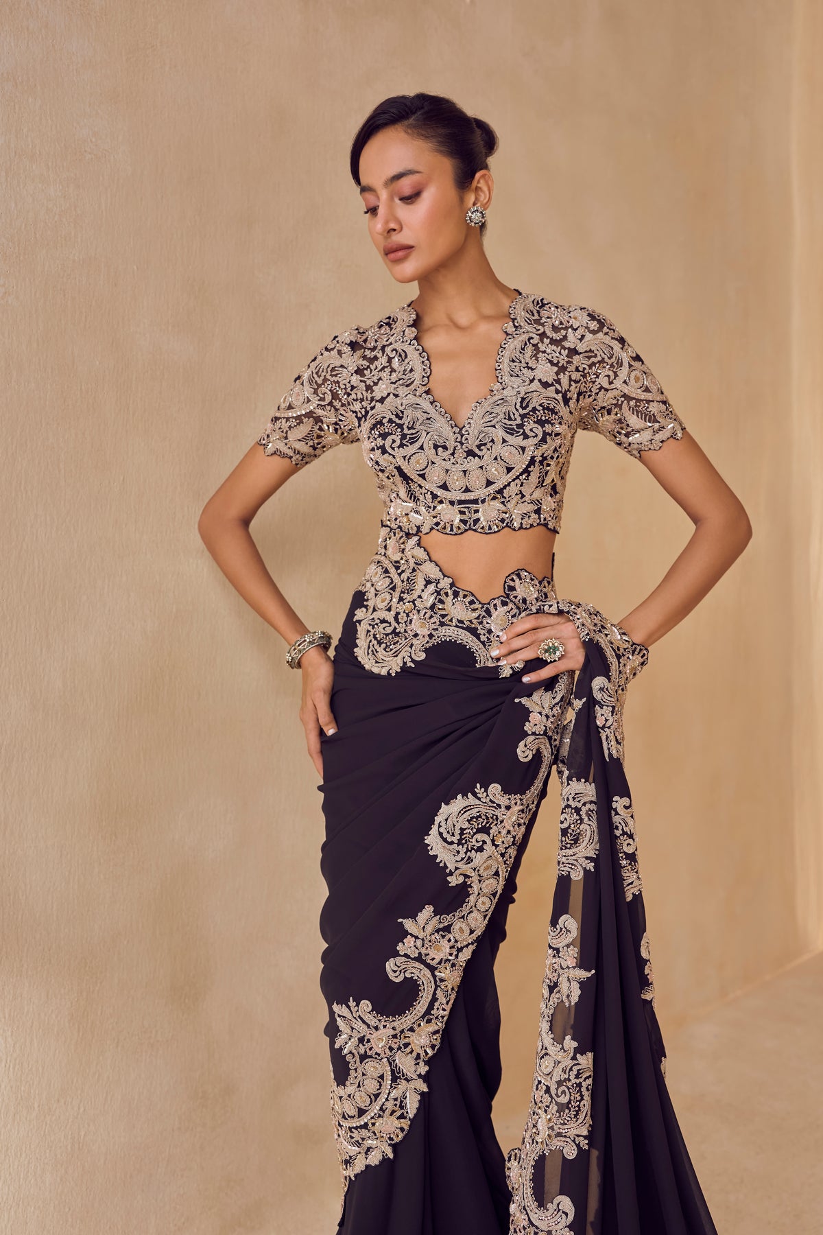 Noctis Ebon Saree Set