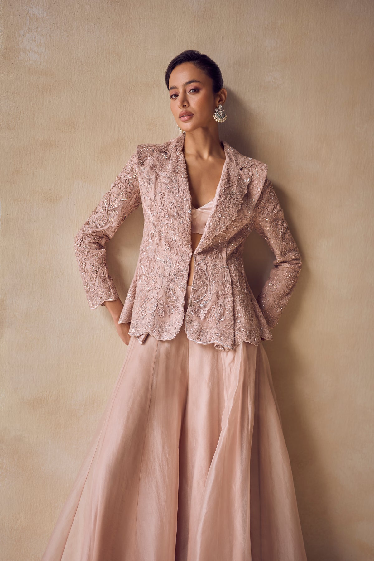 Rosewater Peplum Jacket Set