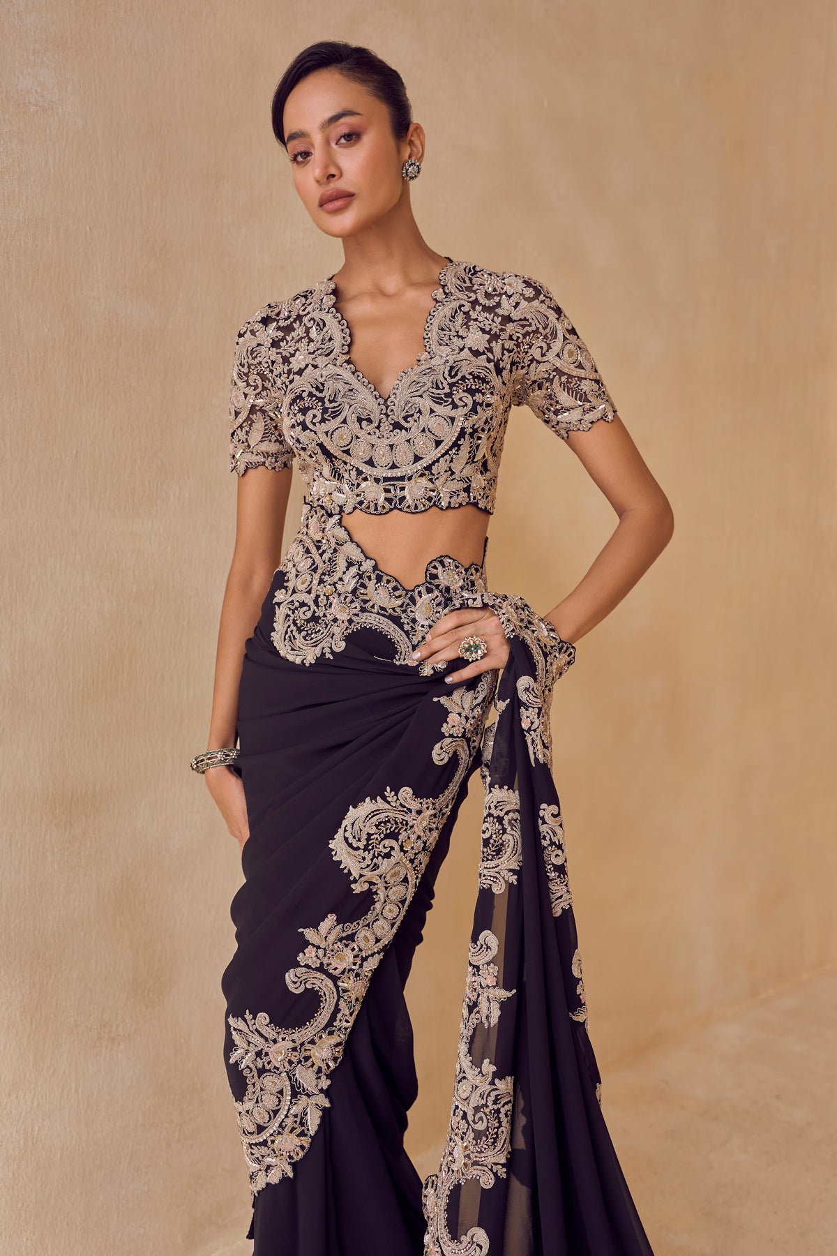 Noctis Ebon Saree Set