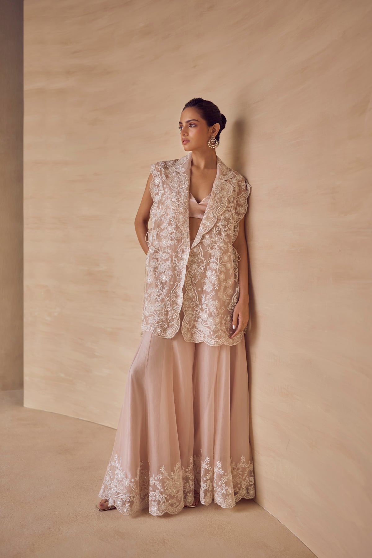 Roserie Embroidered Jacket Set