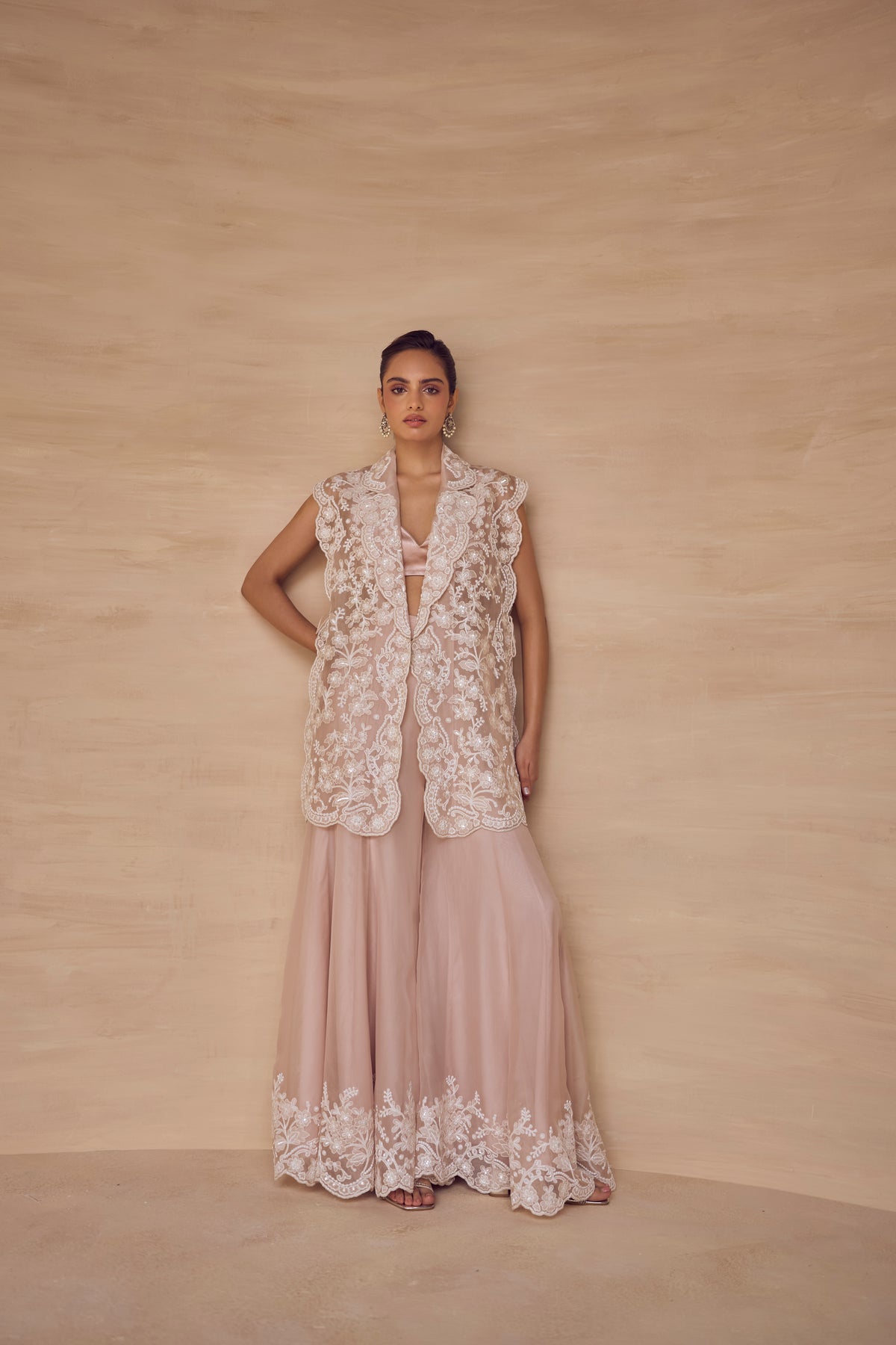 Roserie Embroidered Jacket Set