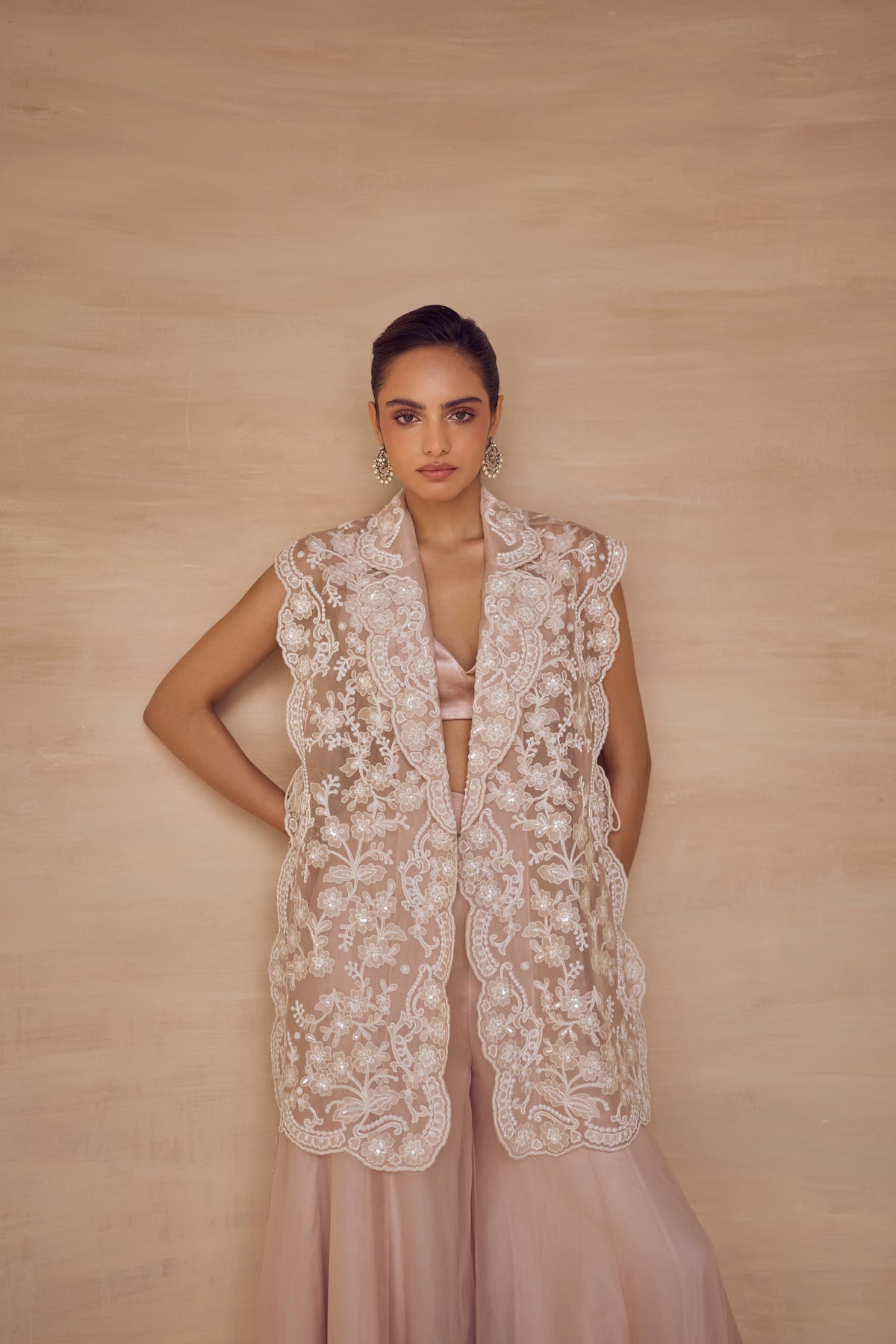 Roserie Embroidered Jacket Set