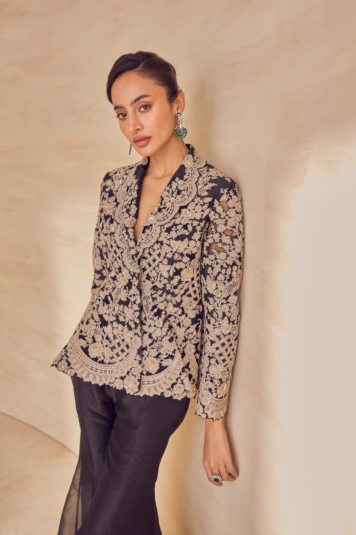 Calista Gold Embroidered Jacket