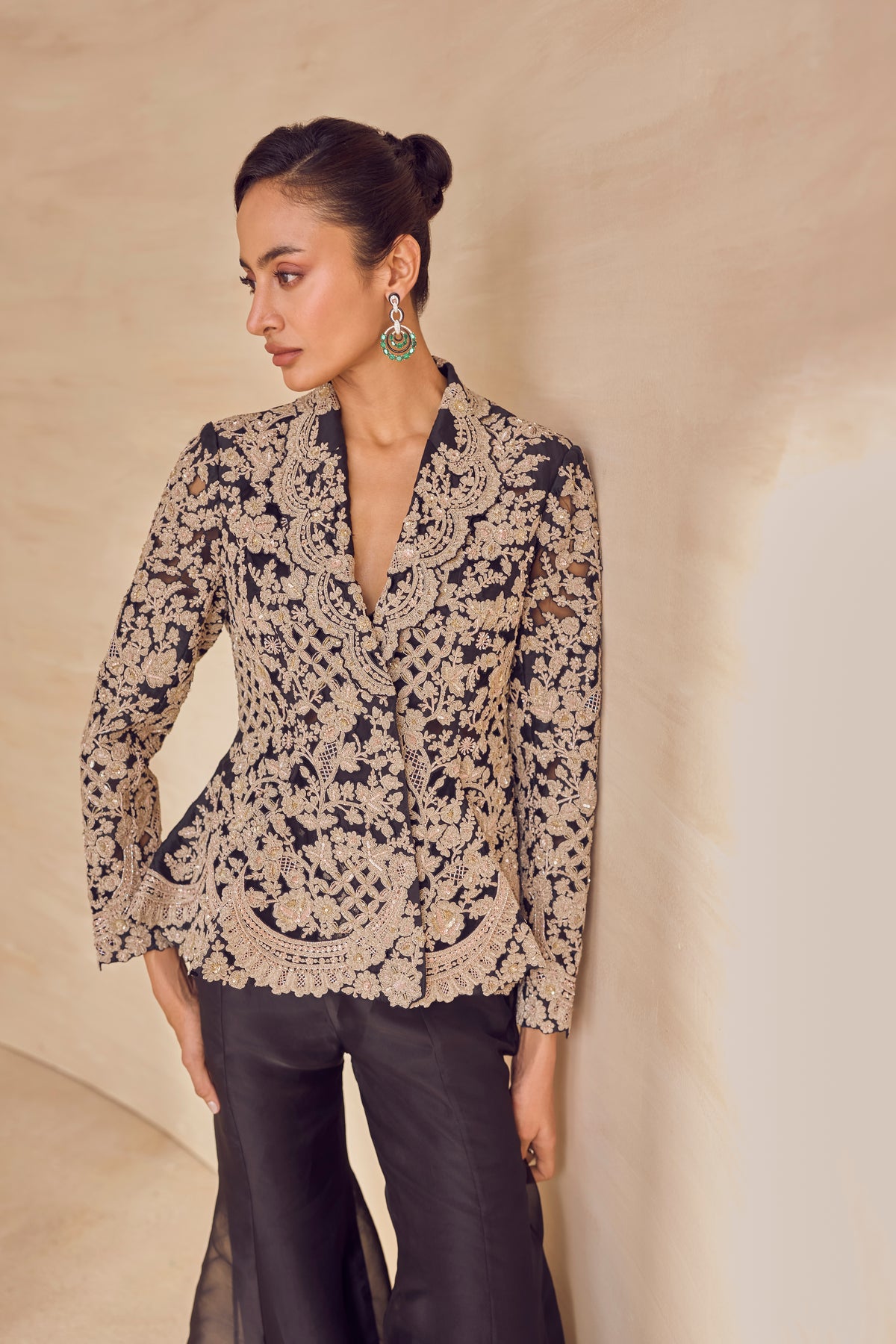 Calista Gold Embroidered Jacket