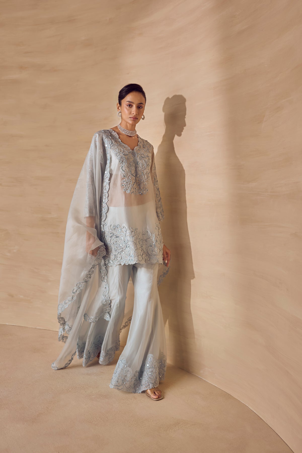 Silverleaf Cutwork Gharara Set