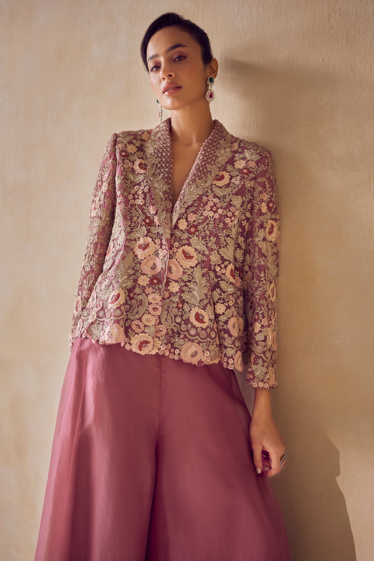 Mulberry Bloom Jacket Set