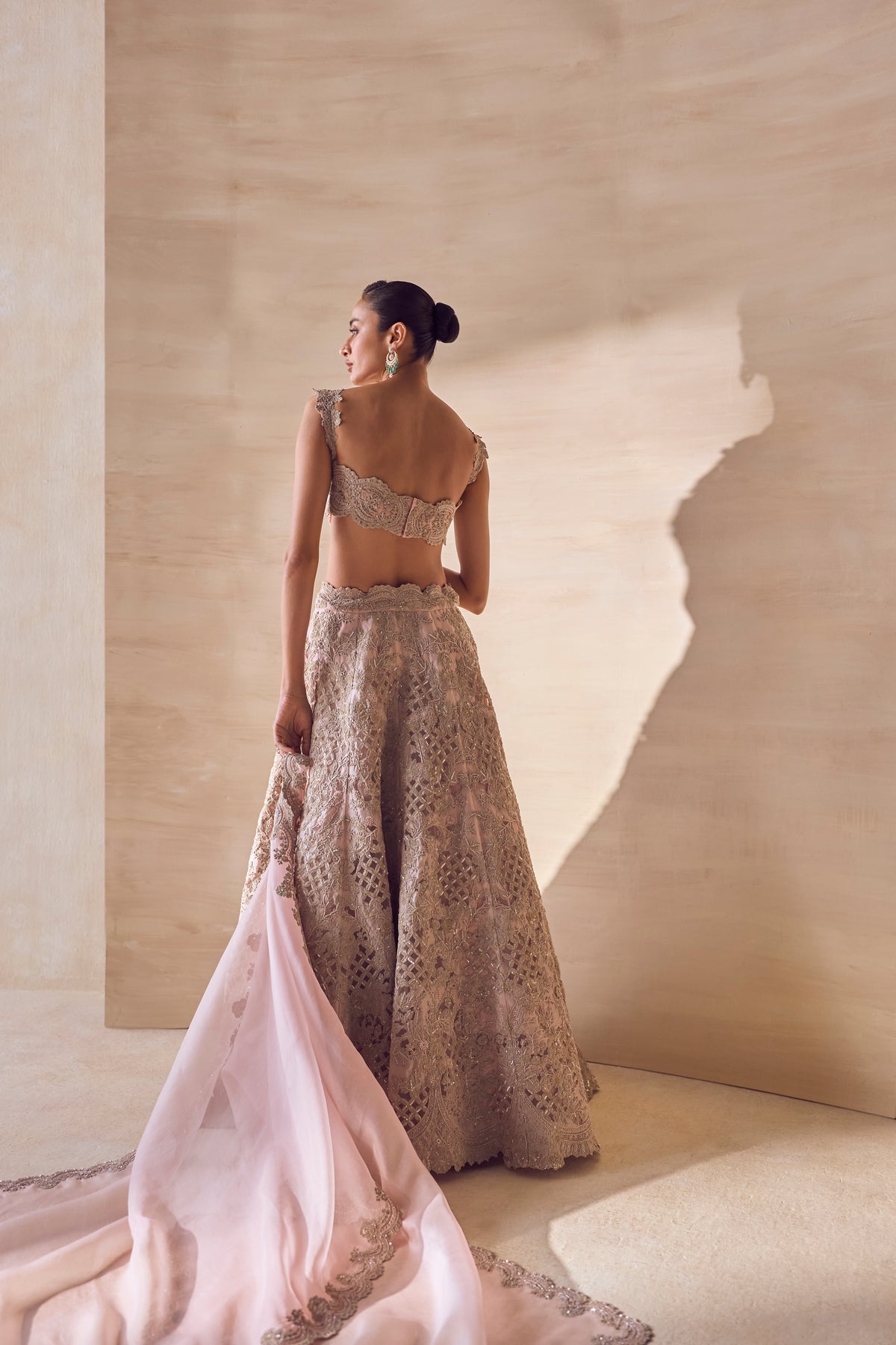 Whistling Rose Cutout Lehenga