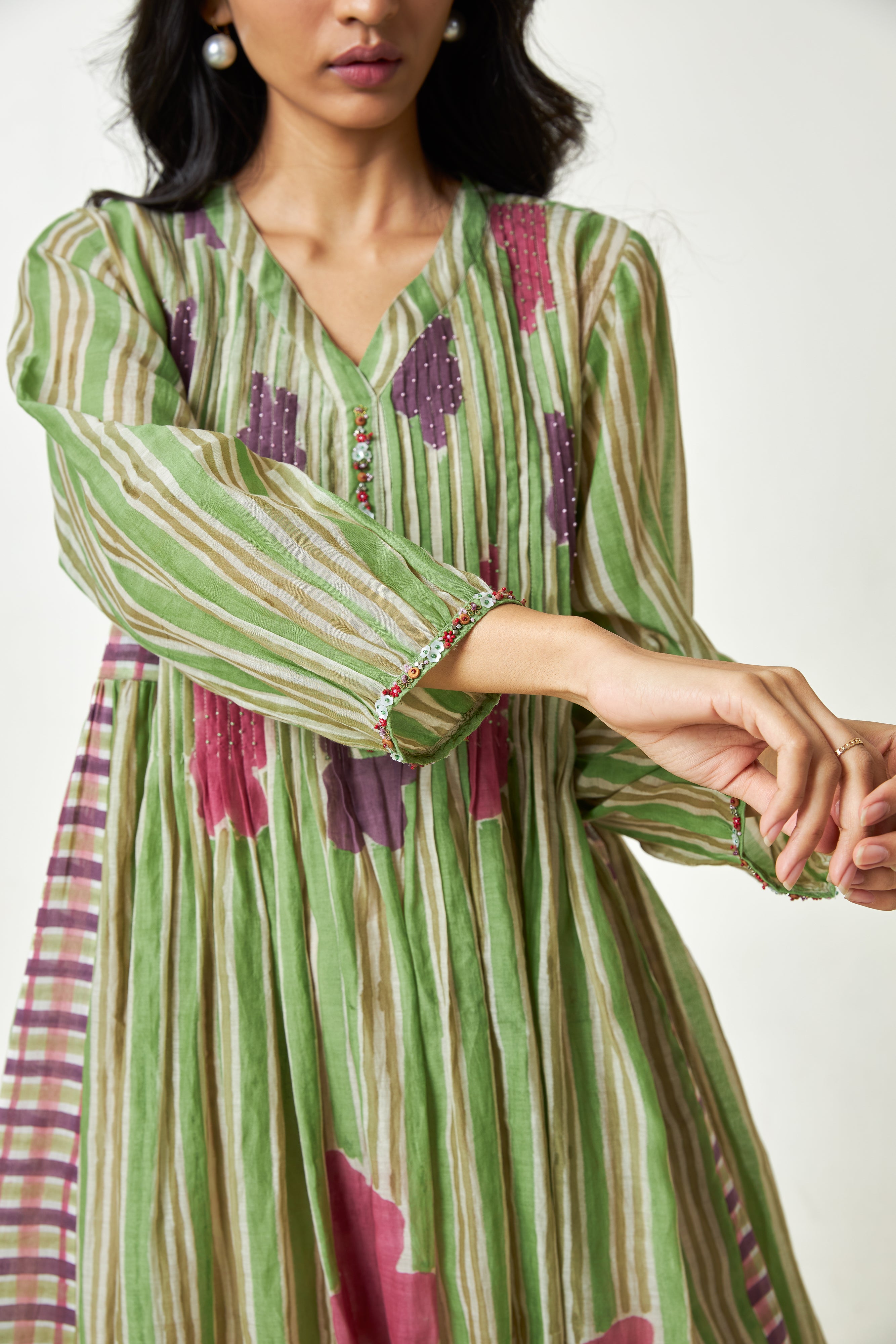 Palmshade Block Printed  Kurta Set- Set Of 3