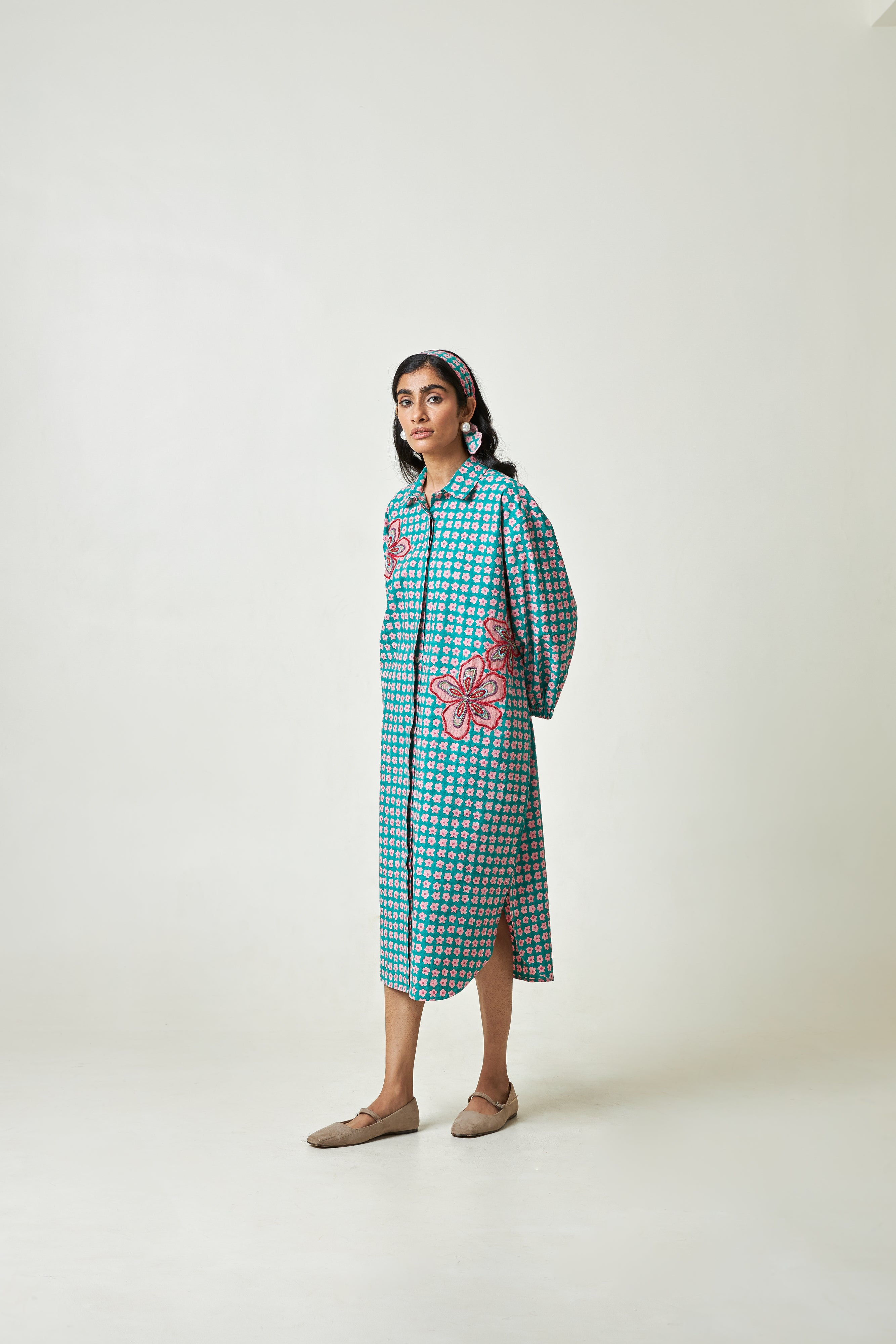 Shoreline Block Printed Dress