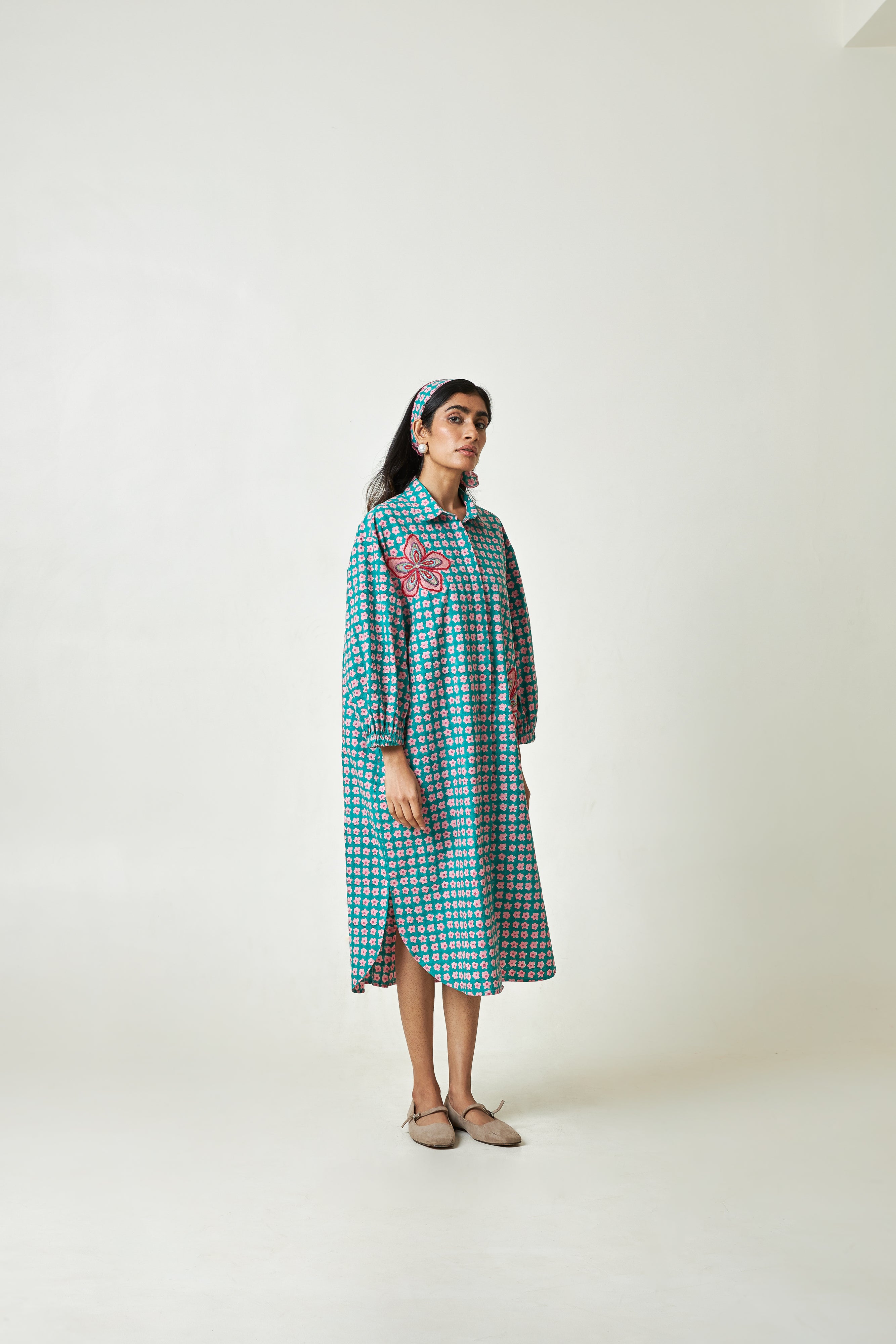 Shoreline Block Printed Dress