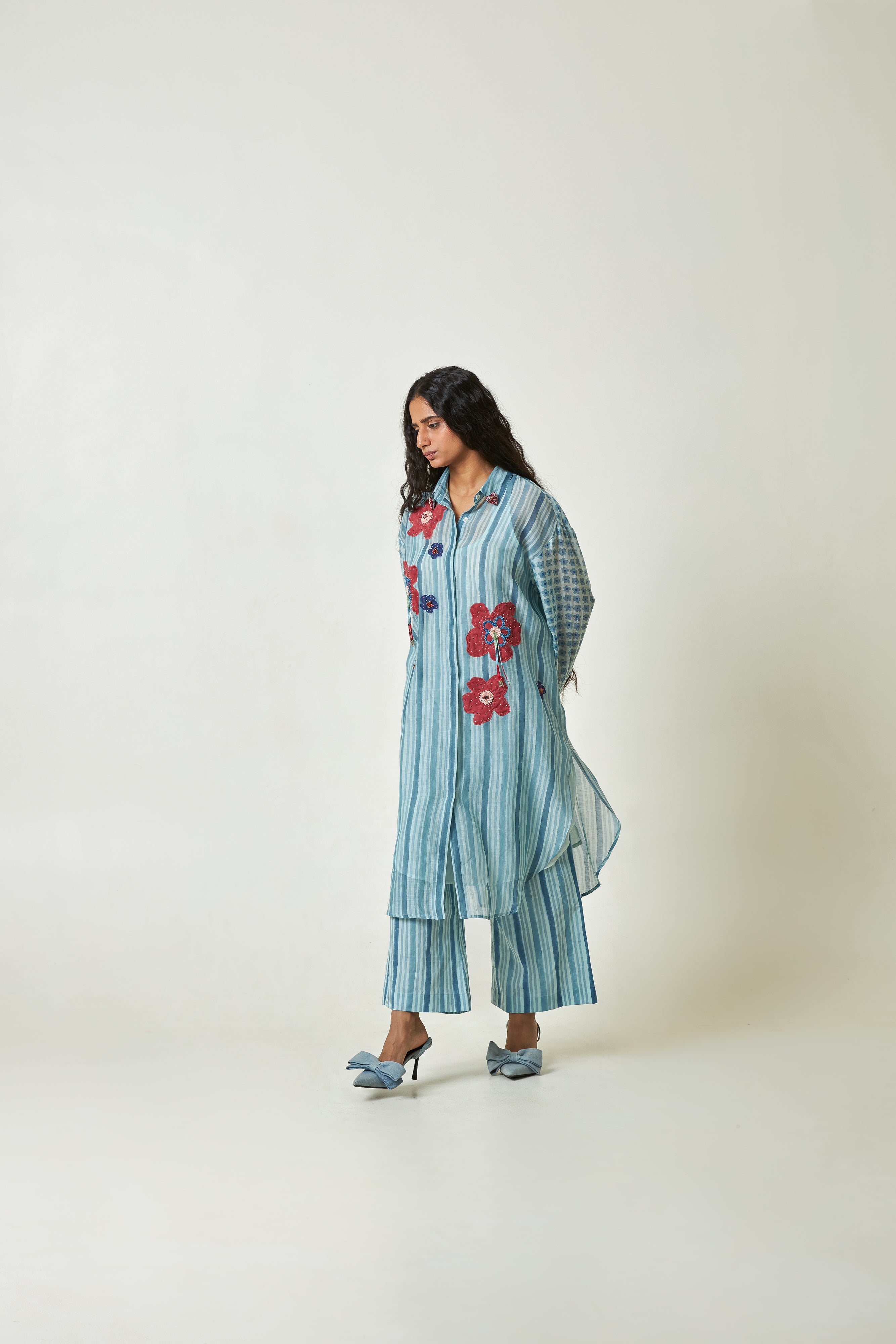Ocean Bloom Block Printed Co-ord Set
