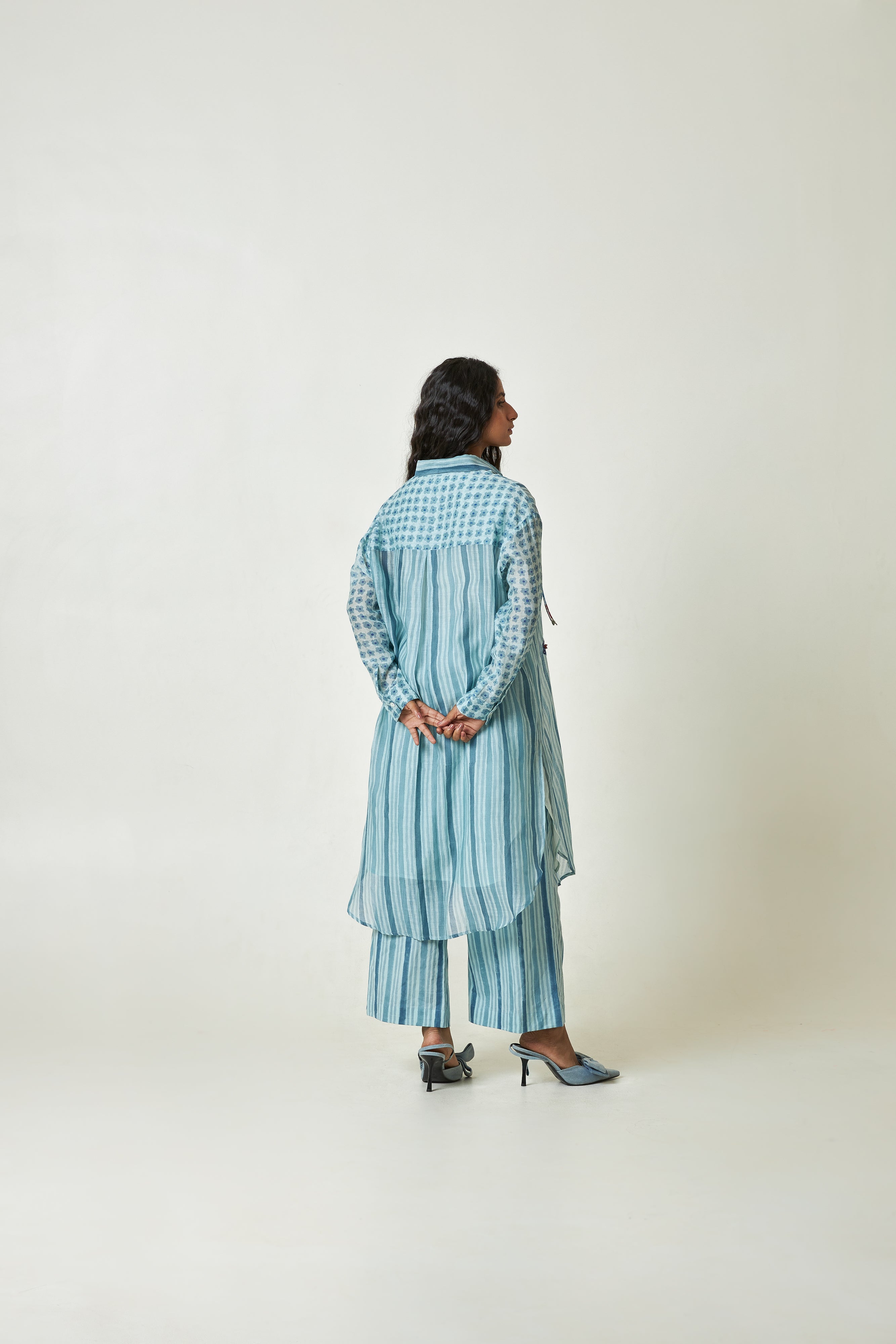 Ocean Bloom Block Printed Co-ord Set