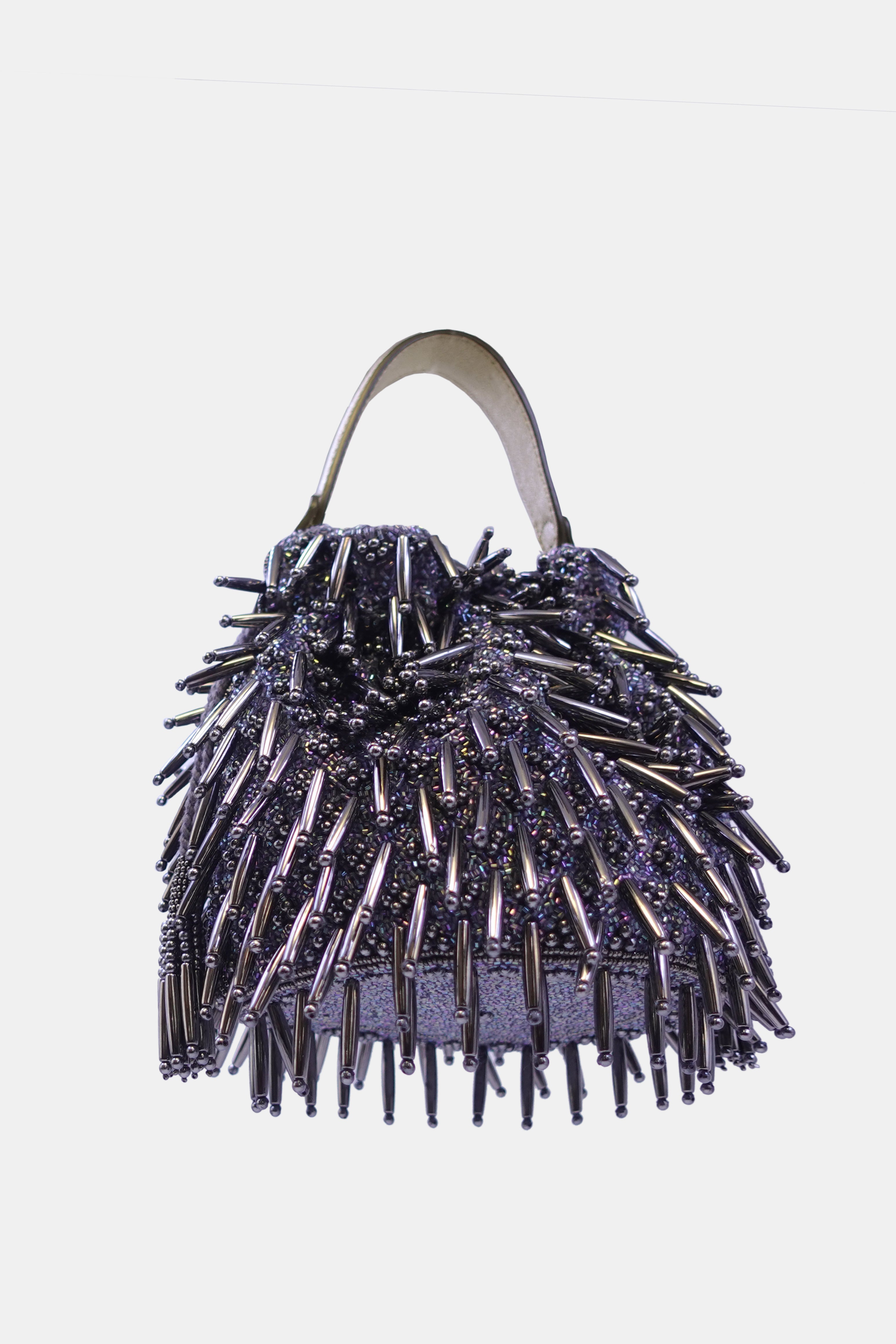 Porcupine Hand Embellished Purple Potli Bag