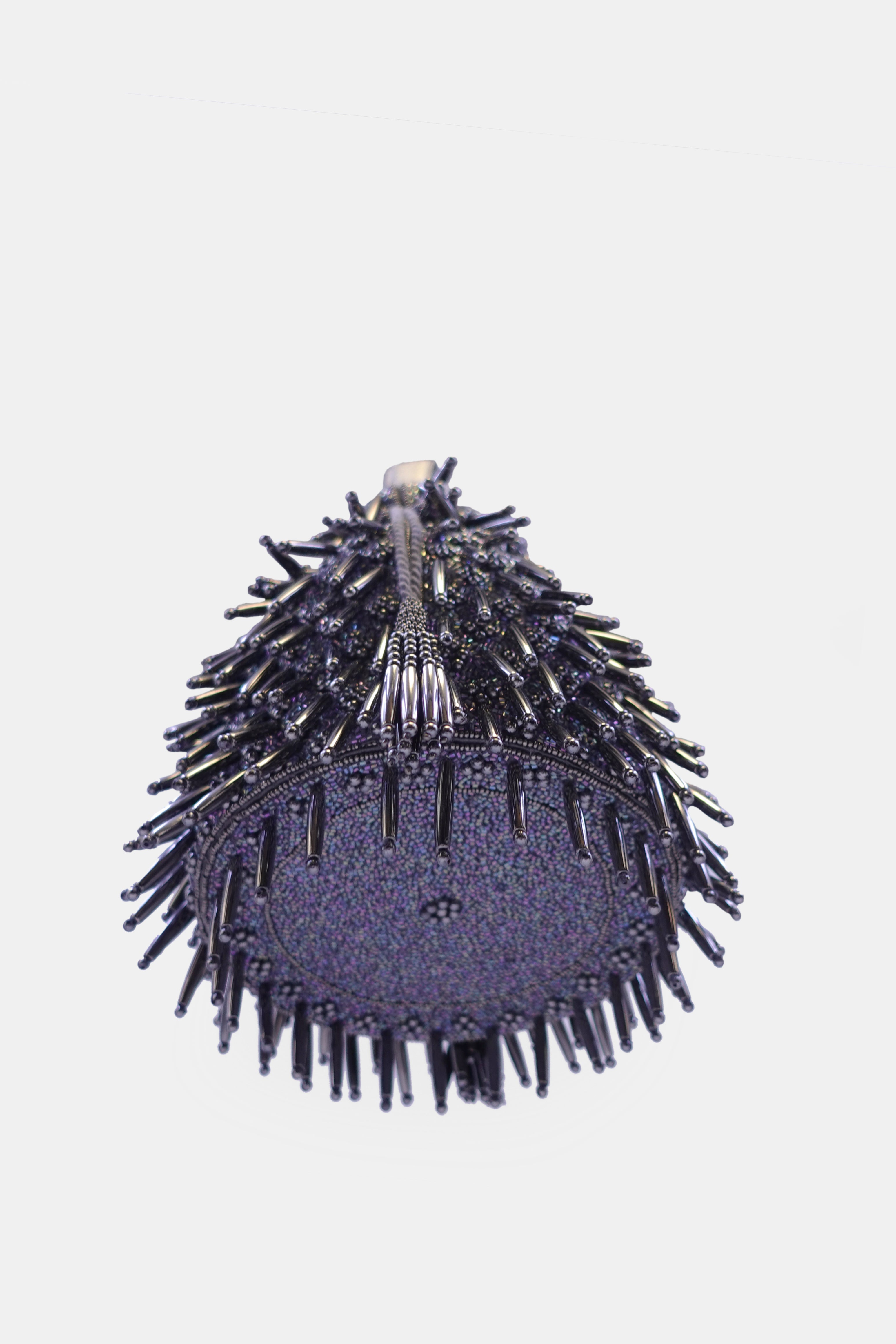 Porcupine Hand Embellished Purple Potli Bag