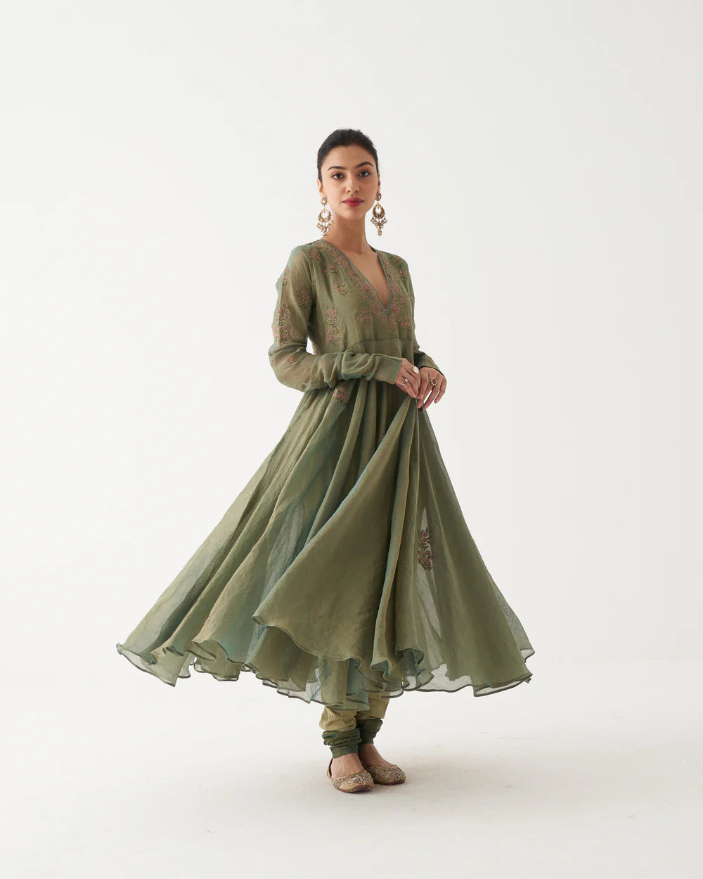 Kiara - Tissue chanderi anarkali