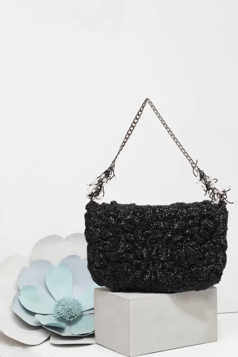 Coco Beaded Sling - Black