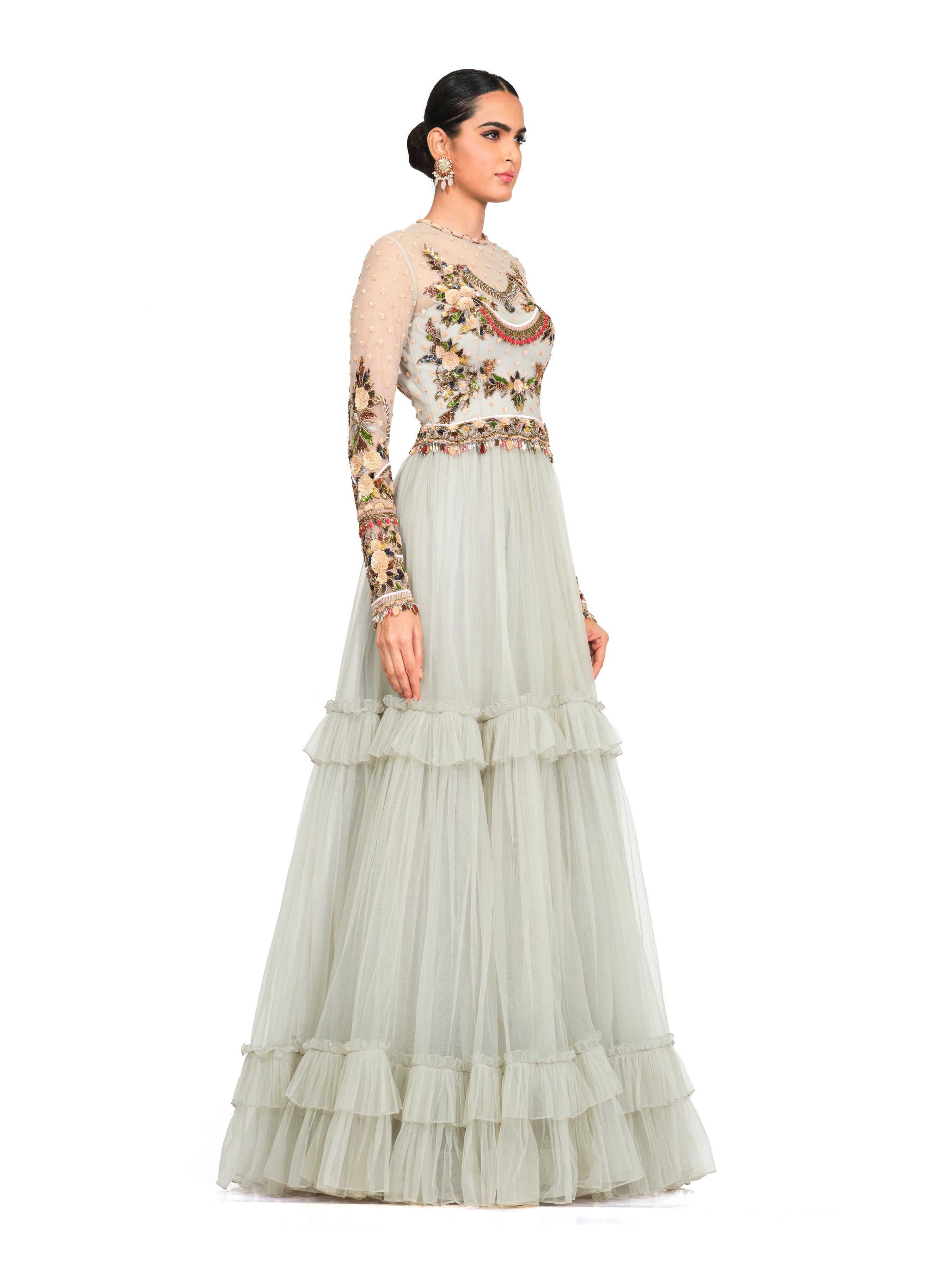 Hand Embroidered Anarkali Gown