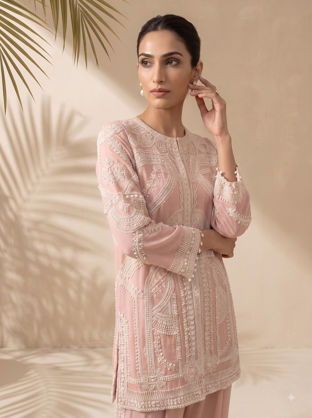 Fleur - Hand Embroidered Kurta With Pants