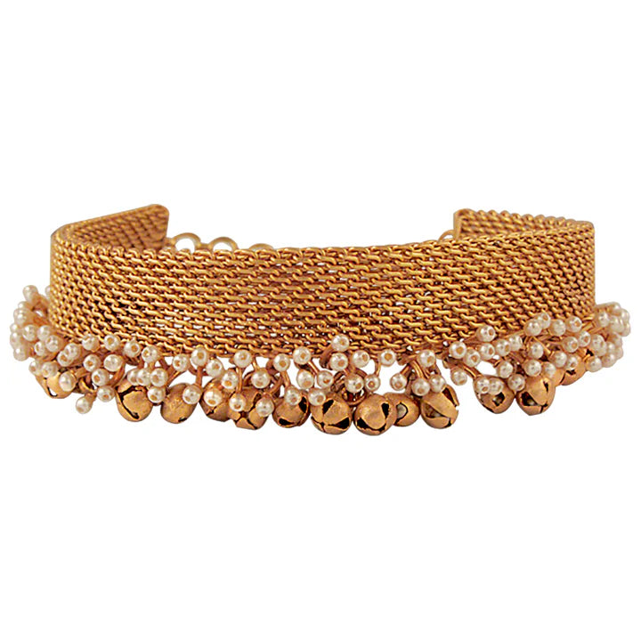 Gold Toned Mesh Necklace
