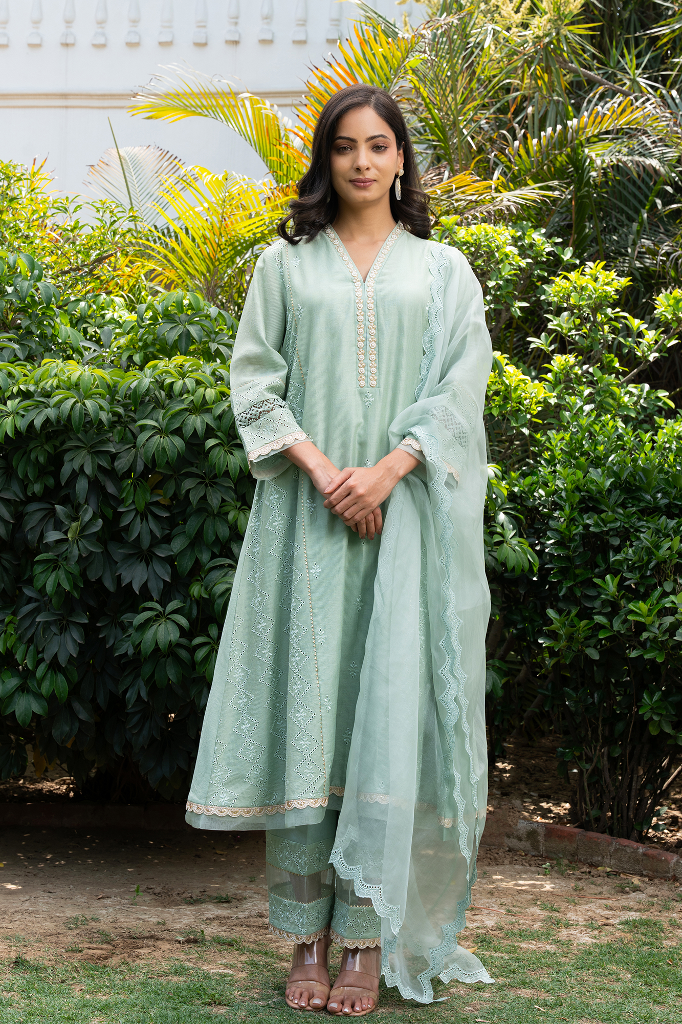 Buti Embroidered Panelled Kurta Set