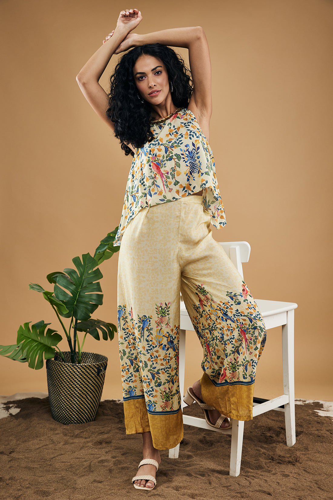 Bird And Tile Printed Co-ord Set