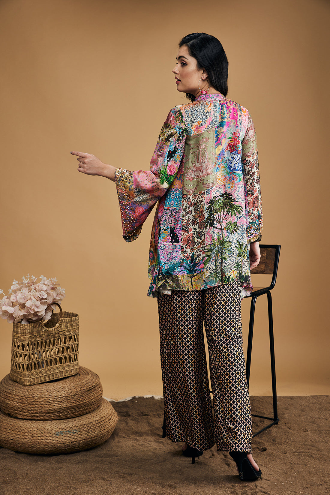 Tropical Twilight Embellished Kurta Set