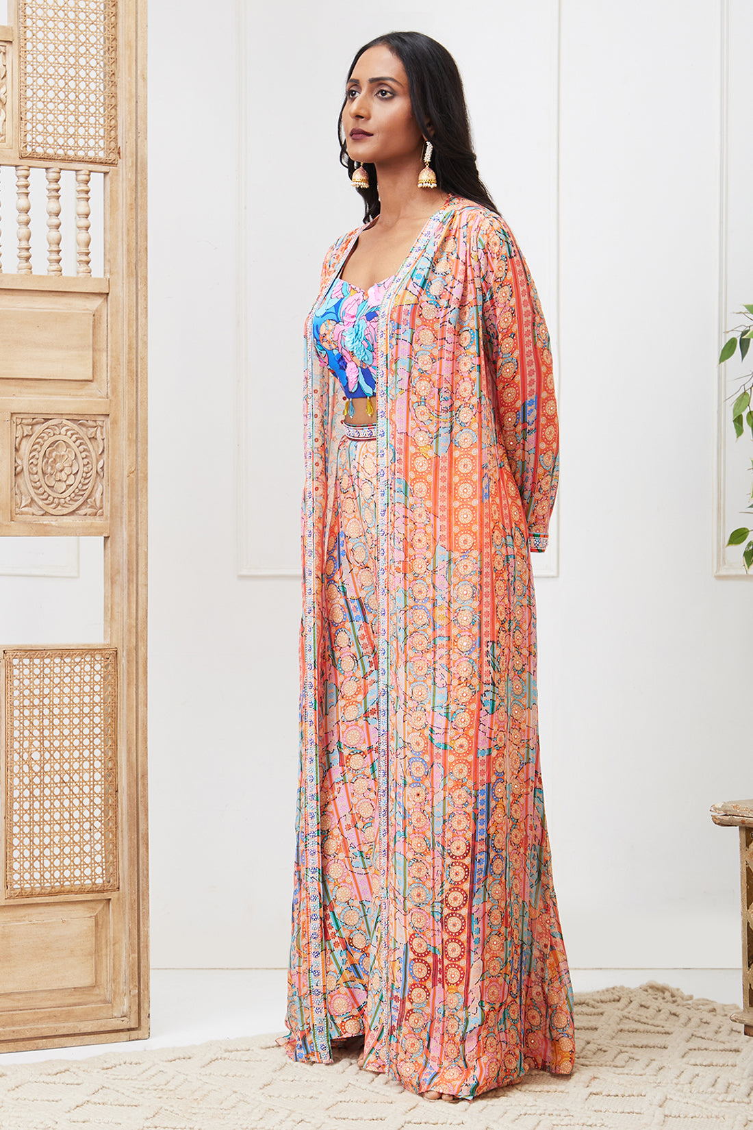 Benazir Embroidered Co-ord Set With Jacket