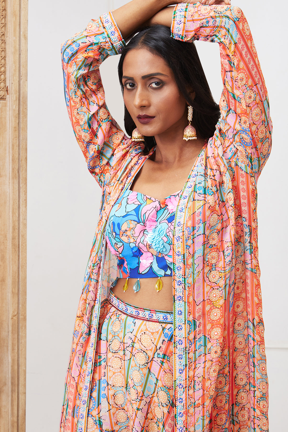 Benazir Embroidered Co-ord Set With Jacket