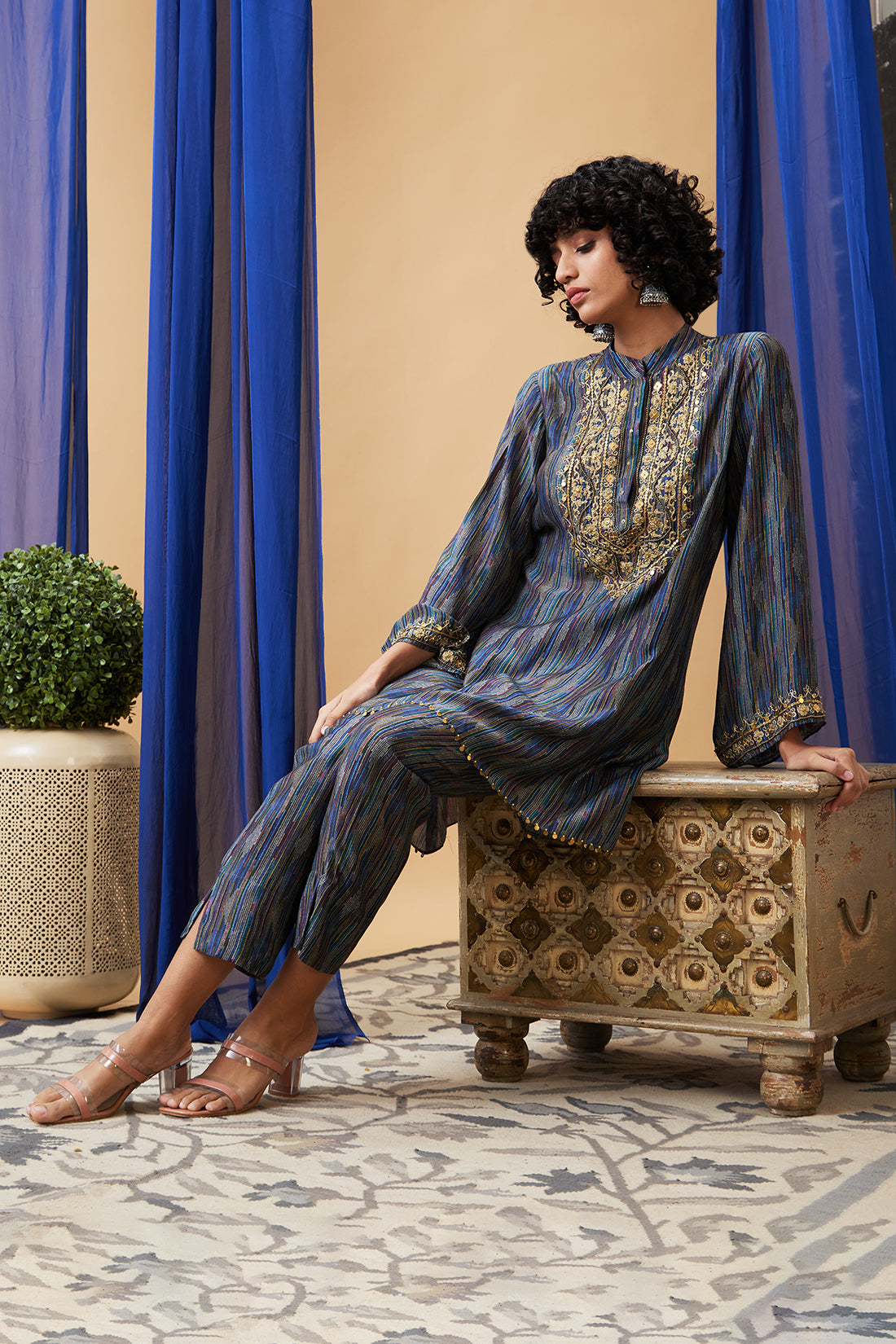 Elara Embroidered Kurta Set