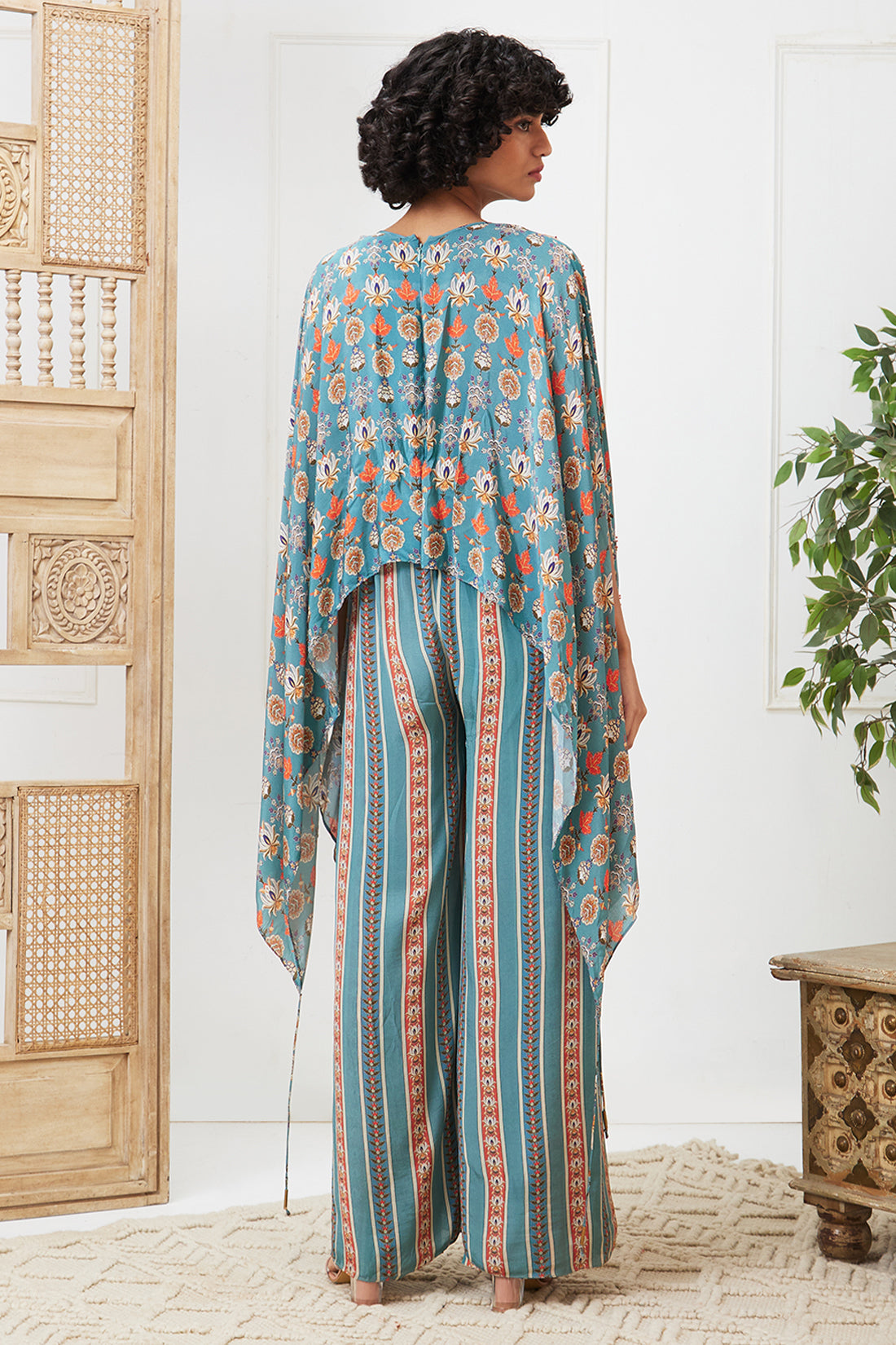 Tabriz Embroidered Jumpsuit With Belt