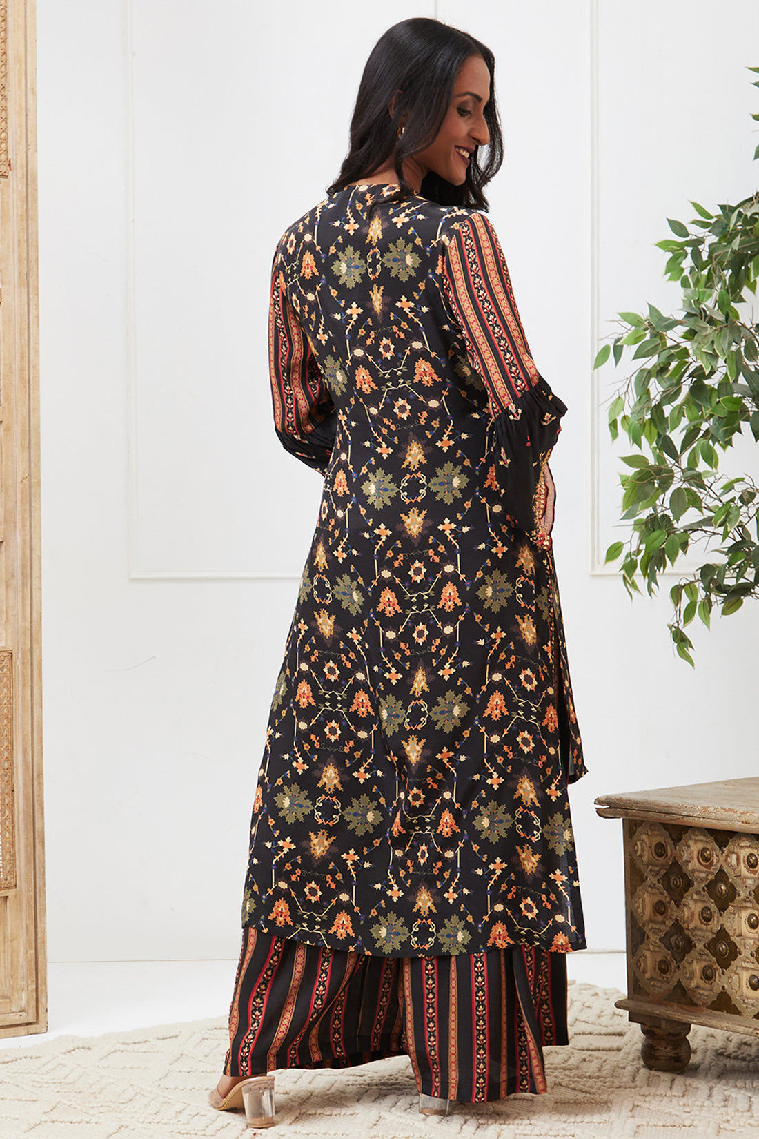 Zahra Printed Angarkha Kurta Set