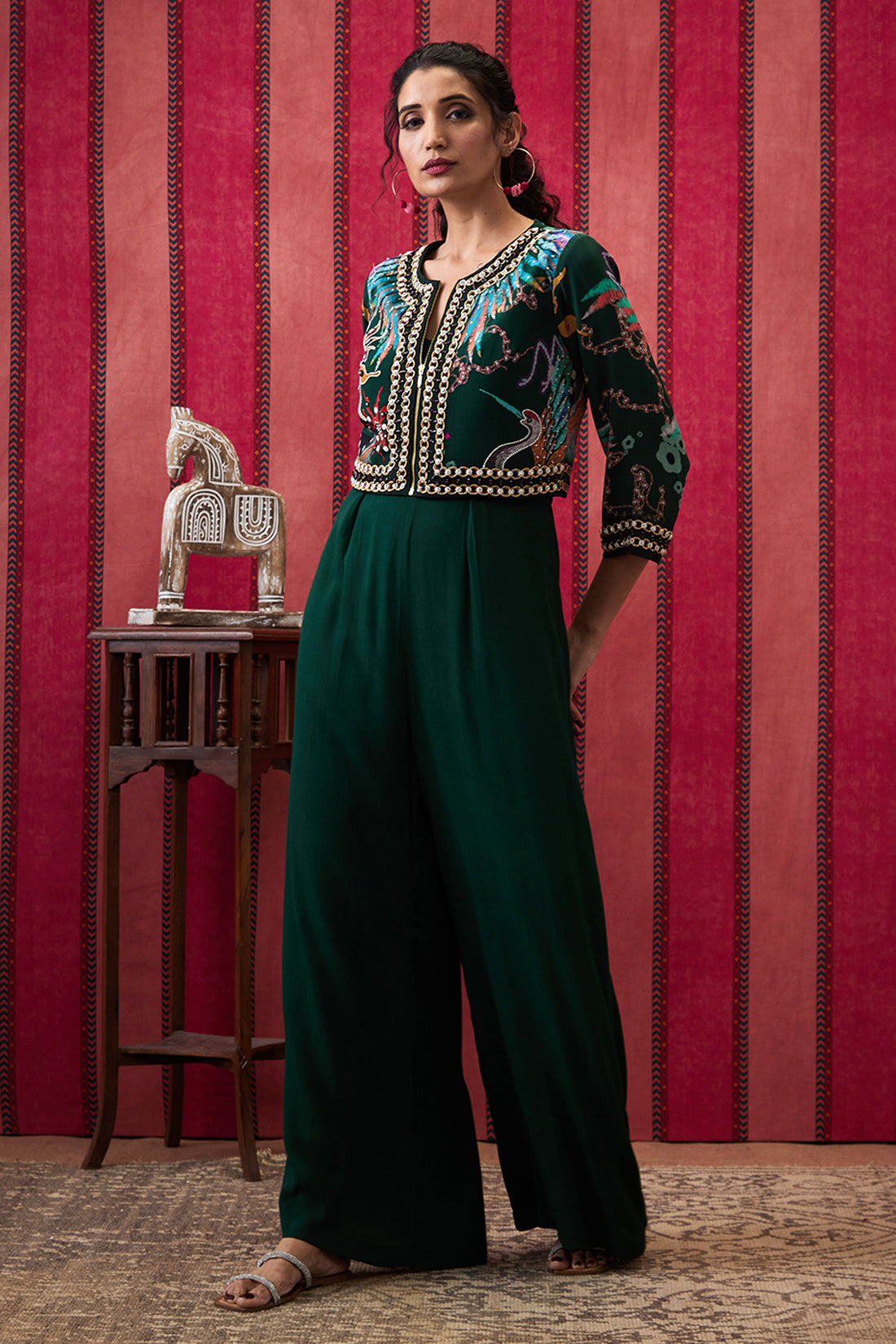 Aisha Jumpsuit With Embroidered Jacket