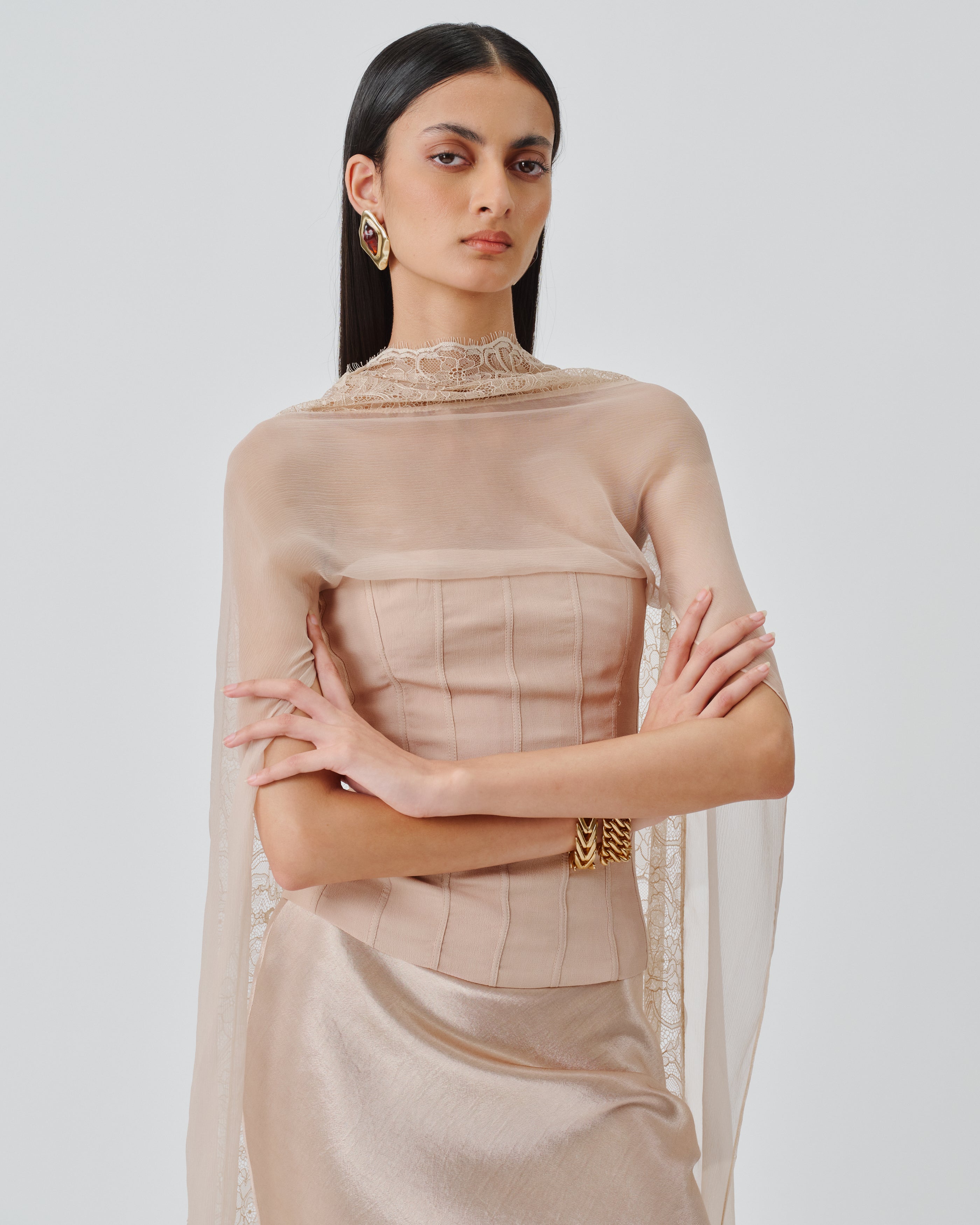 Soft Veil Corset Top