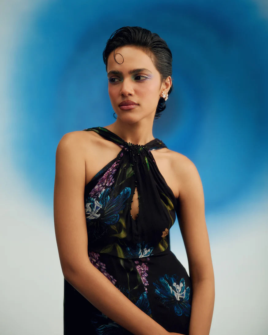 Printed Scarf Jumpsuit