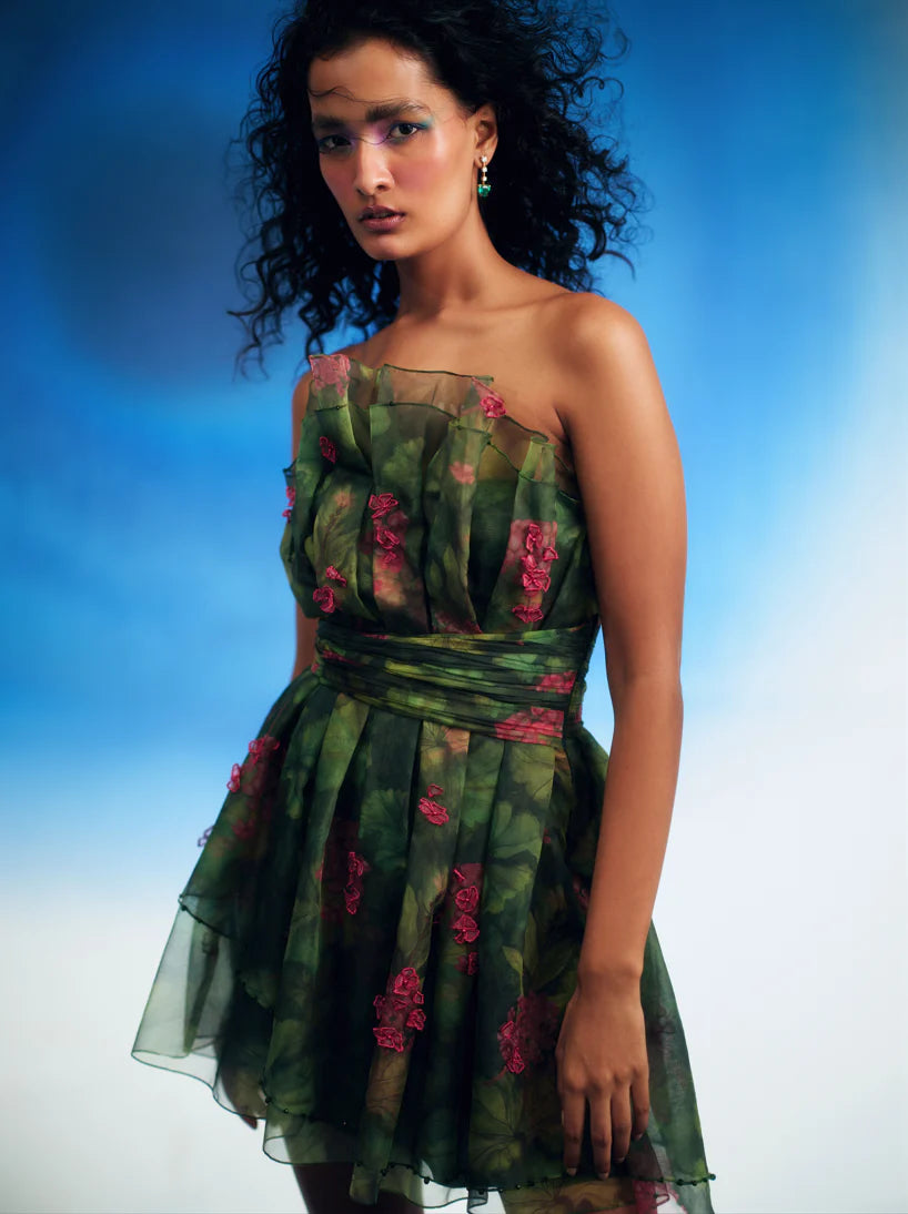 Printed Cabbage Dress